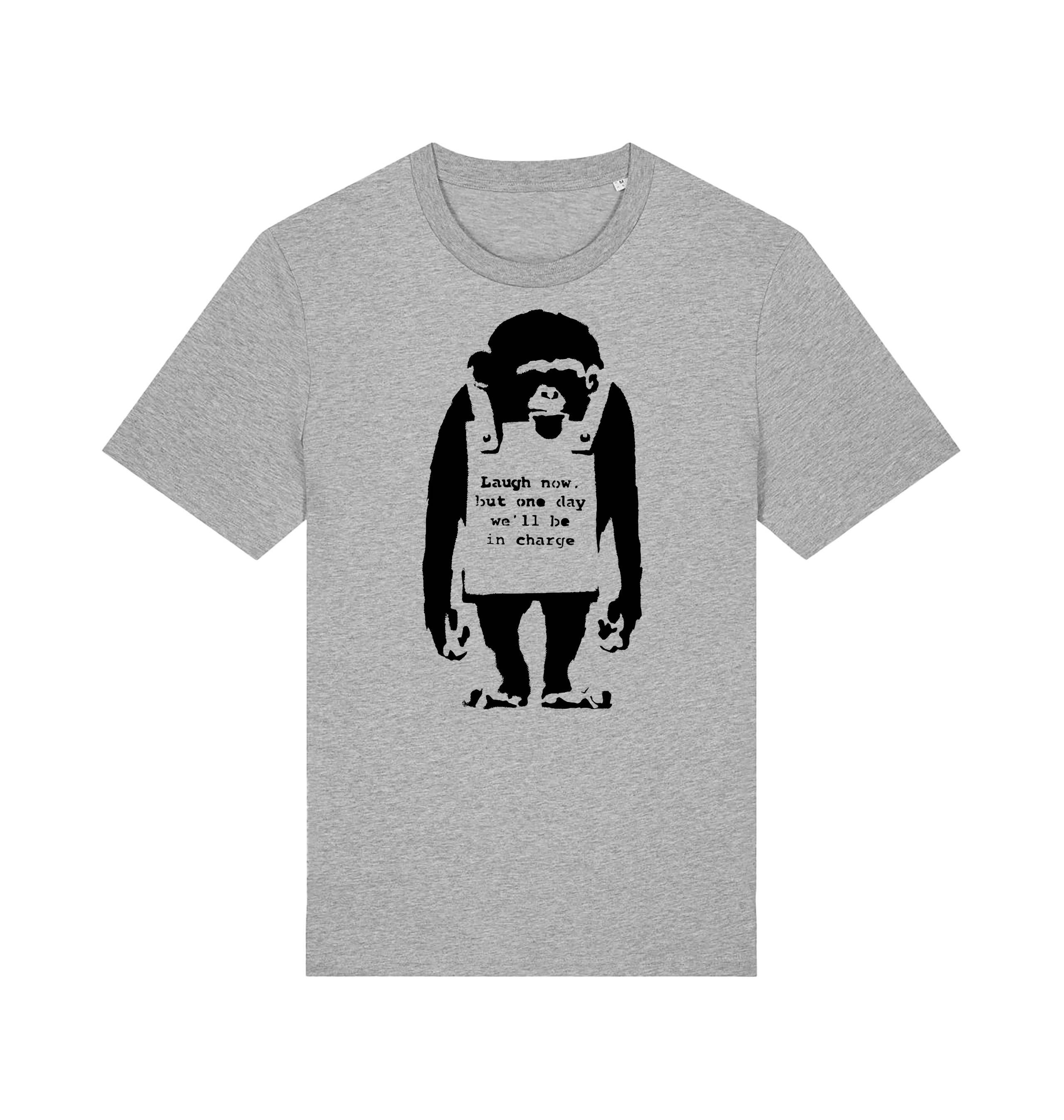 Heather Grey Printed T-shirt Front