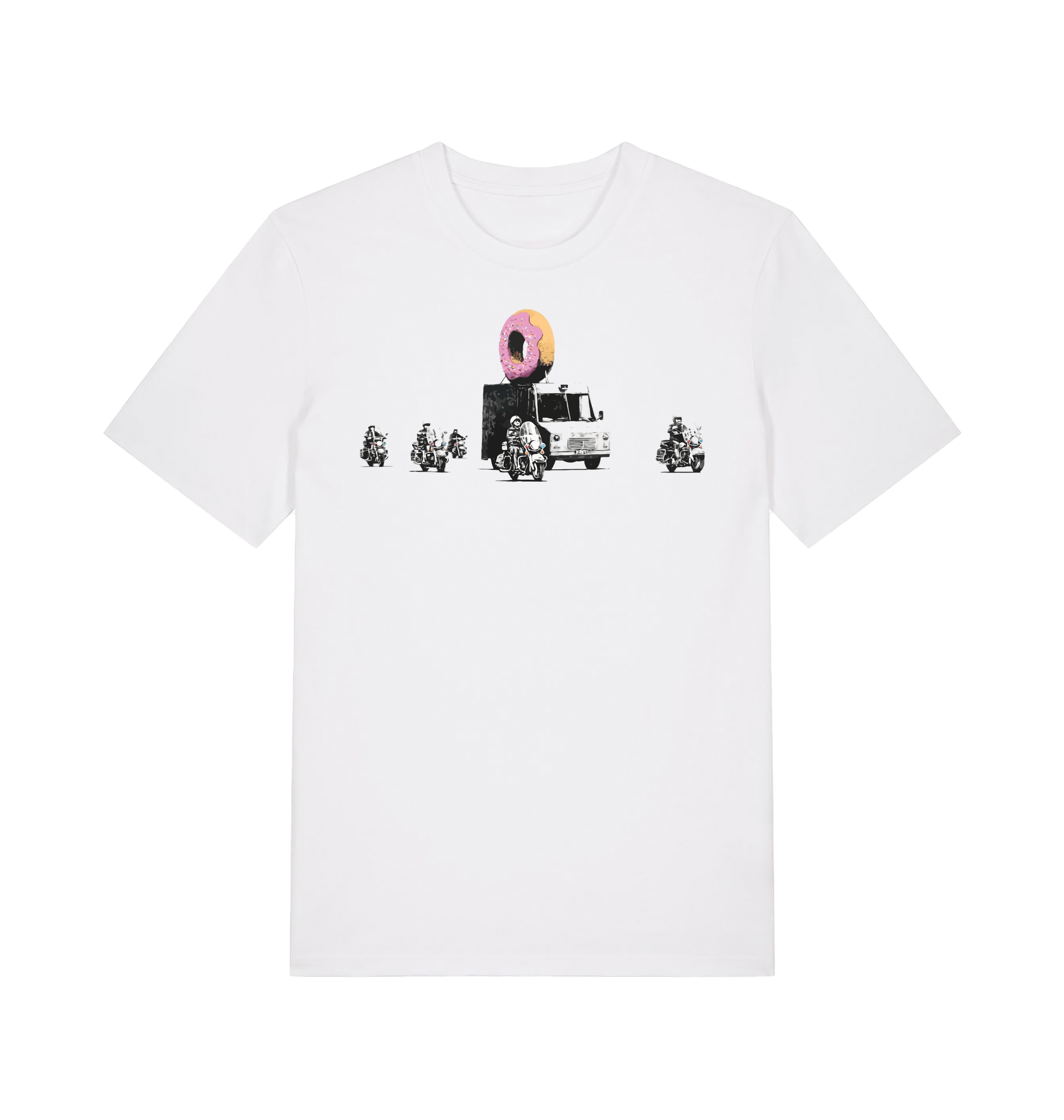 White Printed T-shirt Front