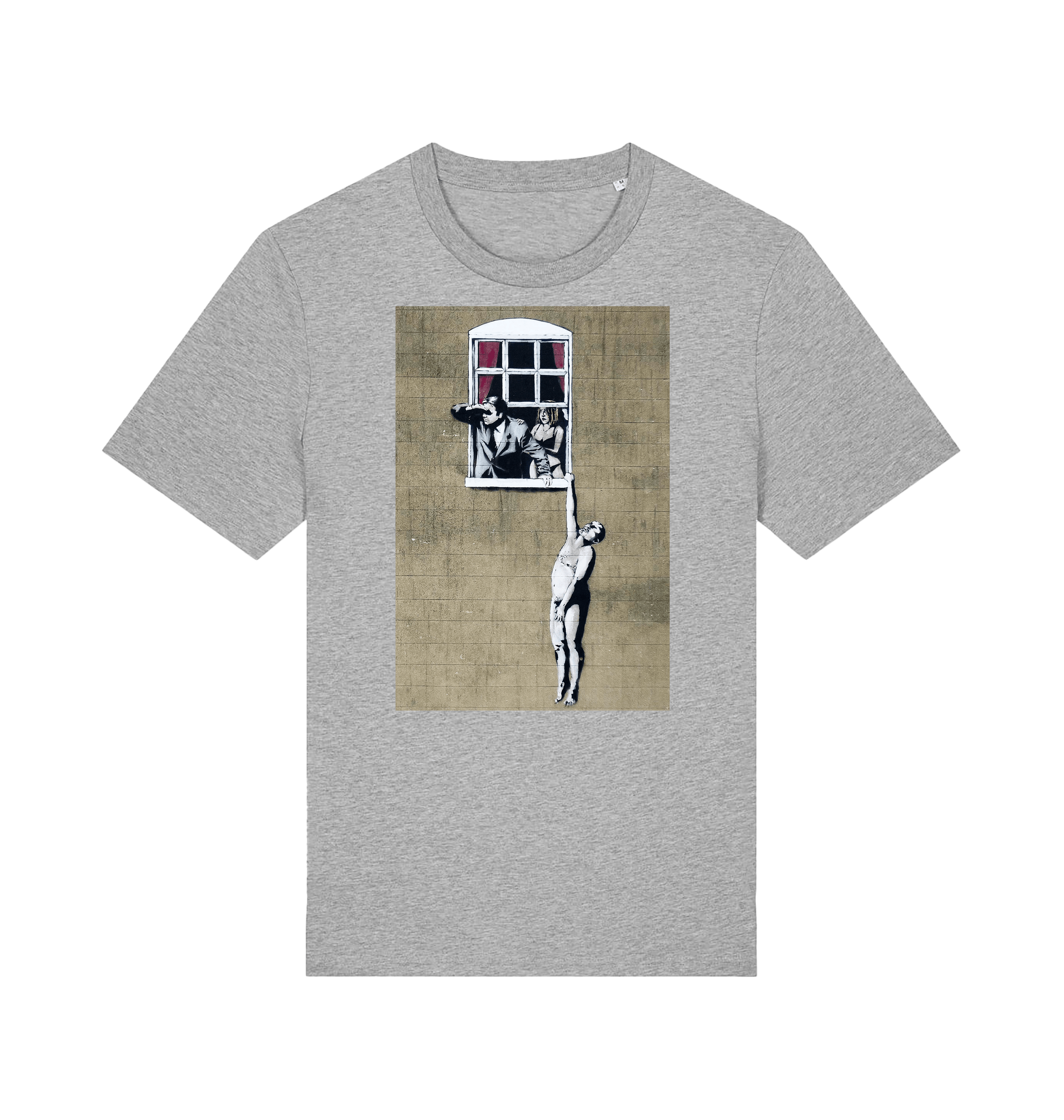 Heather Grey Printed T-shirt Front