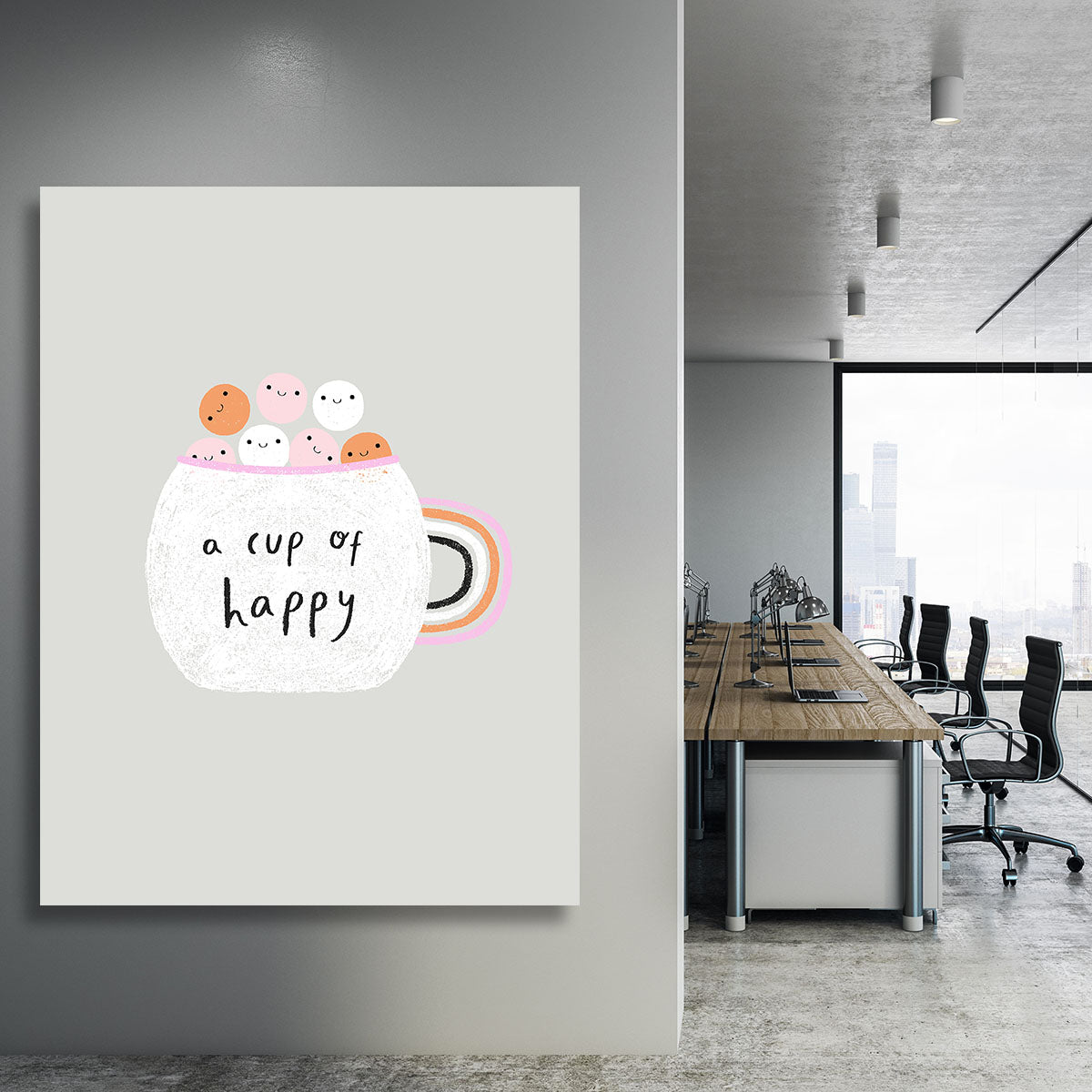A Cup of Happy Canvas Print or Poster - Canvas Art Rocks - 3