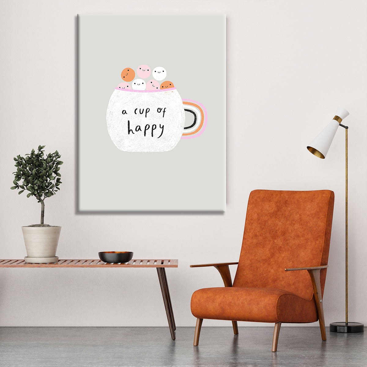 A Cup of Happy Canvas Print or Poster - Canvas Art Rocks - 6