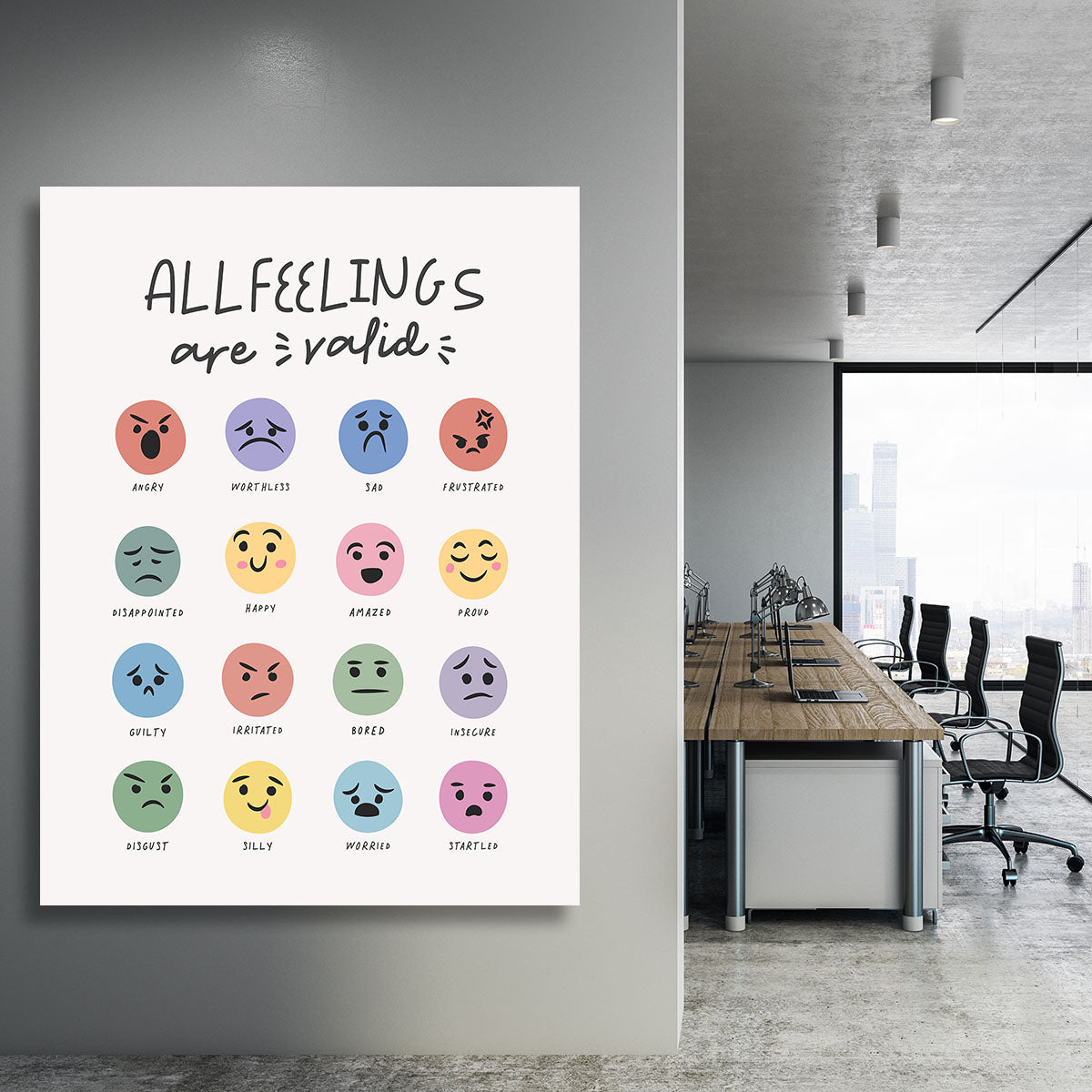 All Feelings Are Valid Canvas Print or Poster - Canvas Art Rocks - 3