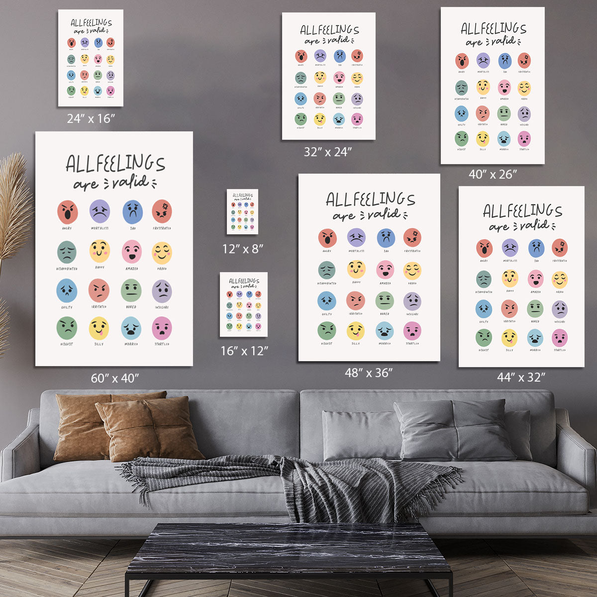 All Feelings Are Valid Canvas Print or Poster - Canvas Art Rocks - 7