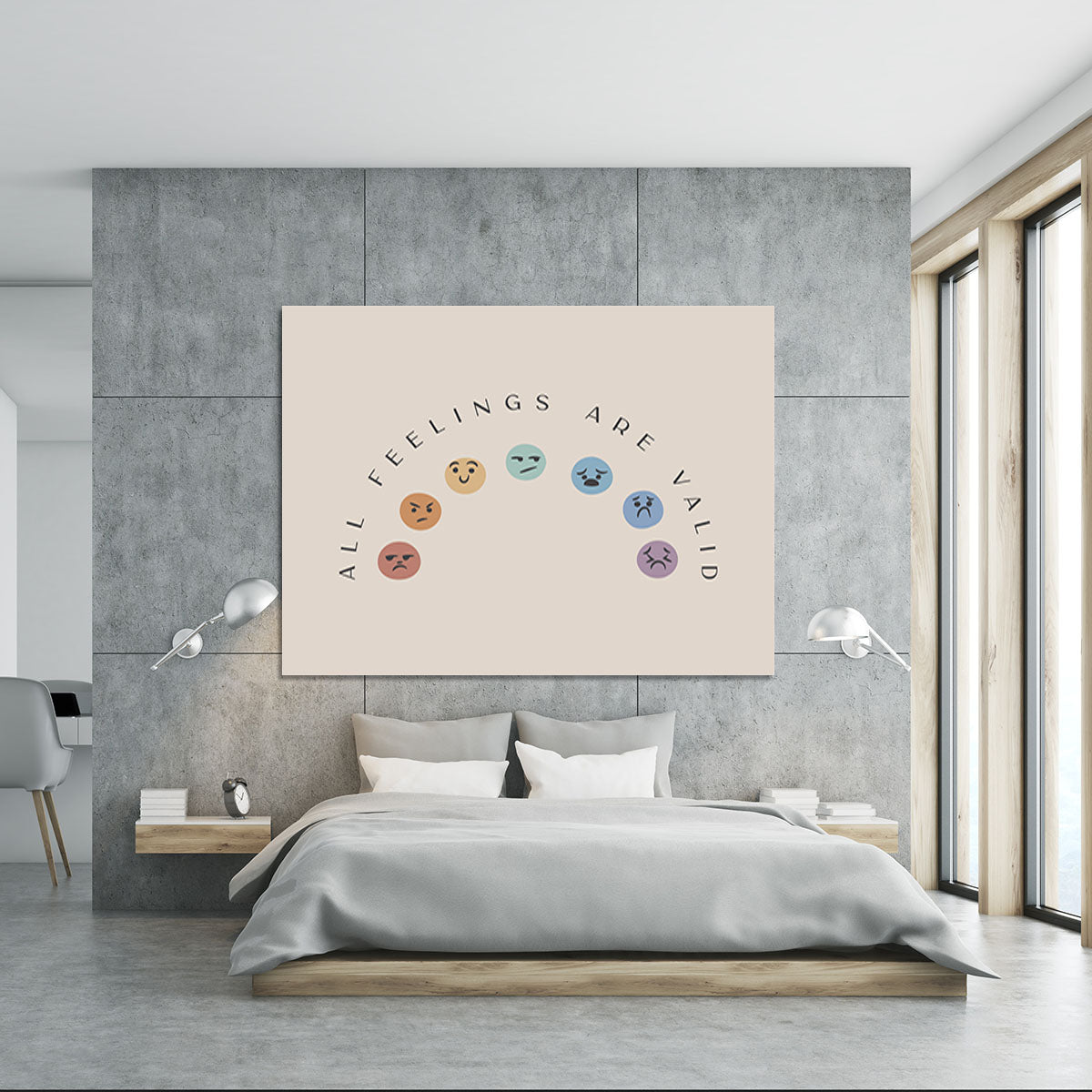 All Feelings Are Valid Faces Canvas Print or Poster - Canvas Art Rocks - 5