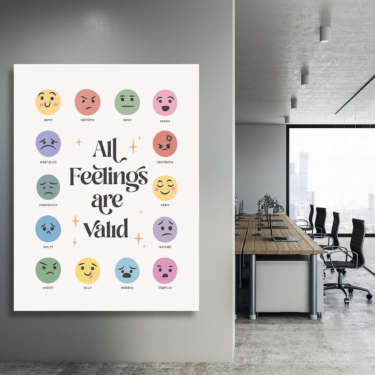 All Feelings Are Valid No2 Canvas Print or Poster - Canvas Art Rocks - 3