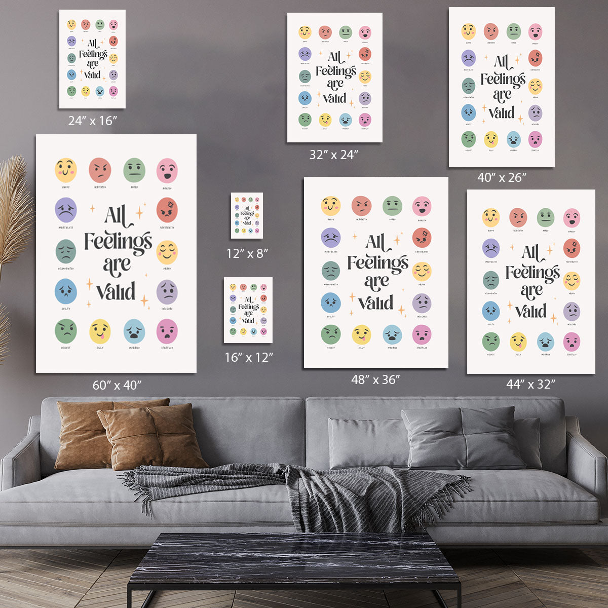 All Feelings Are Valid No2 Canvas Print or Poster - Canvas Art Rocks - 7