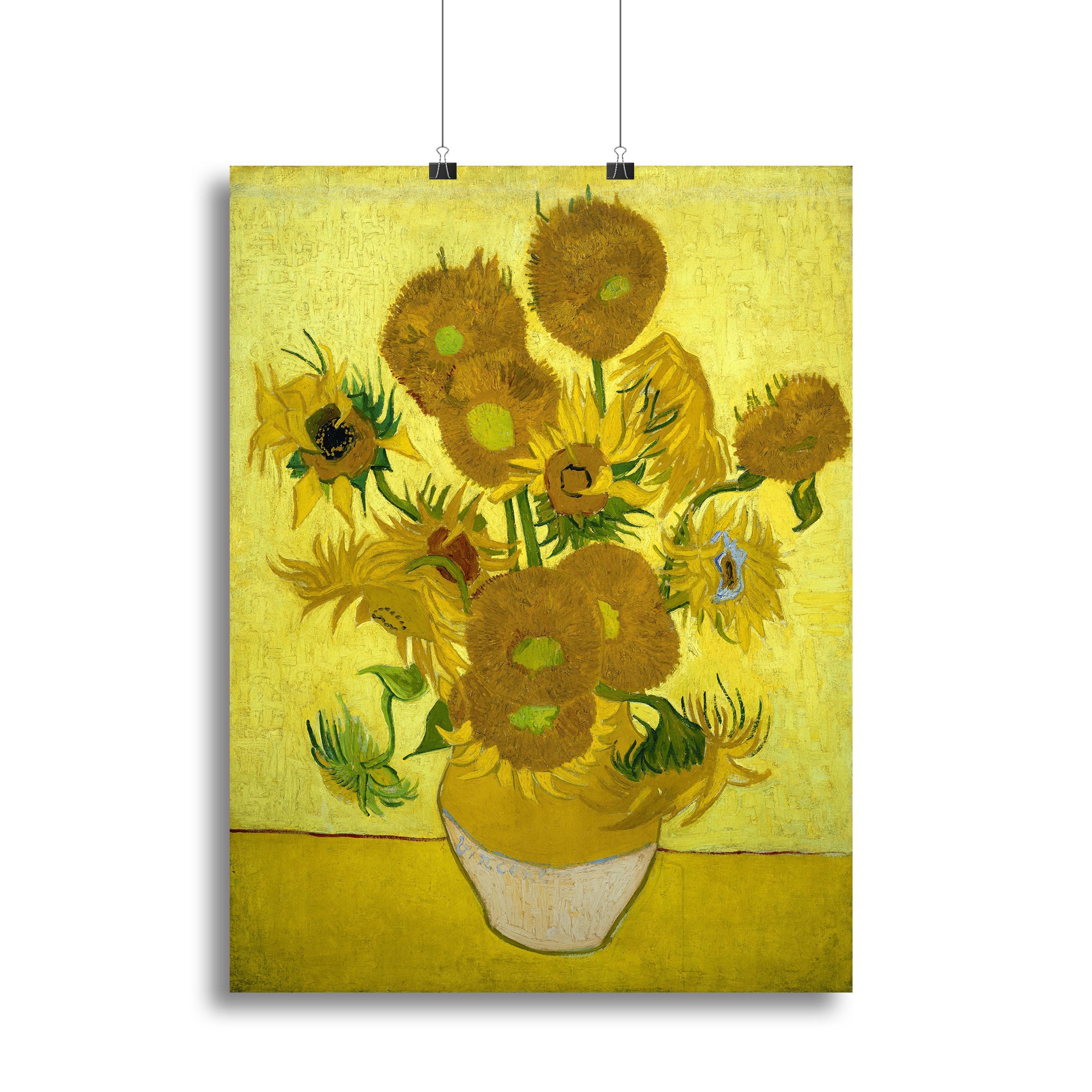 Another vase of sunflowers Poster - Unframed
