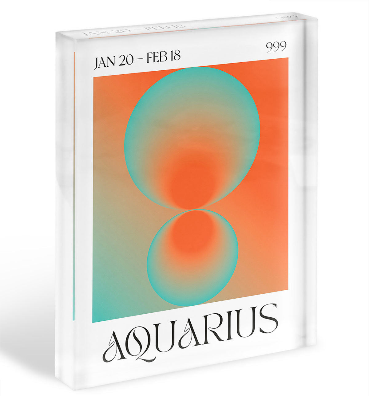 Aquarius Zodiac Insight Poster Acrylic Block - Canvas Art Rocks - 1