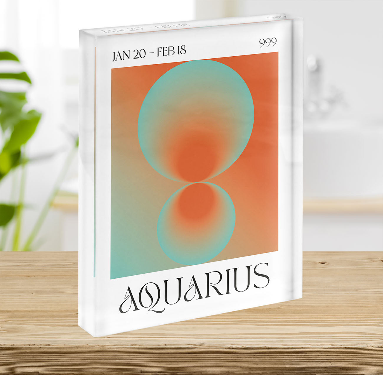 Aquarius Zodiac Insight Poster Acrylic Block - Canvas Art Rocks - 2