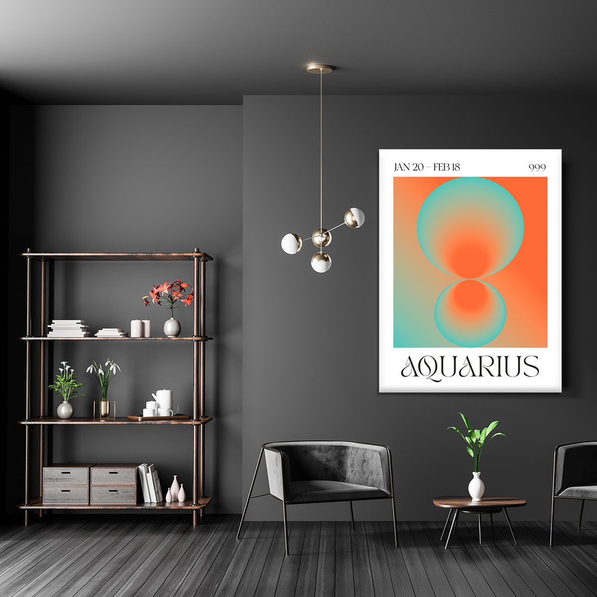 Aquarius Zodiac Insight Poster Canvas Print or Poster - Canvas Art Rocks - 5