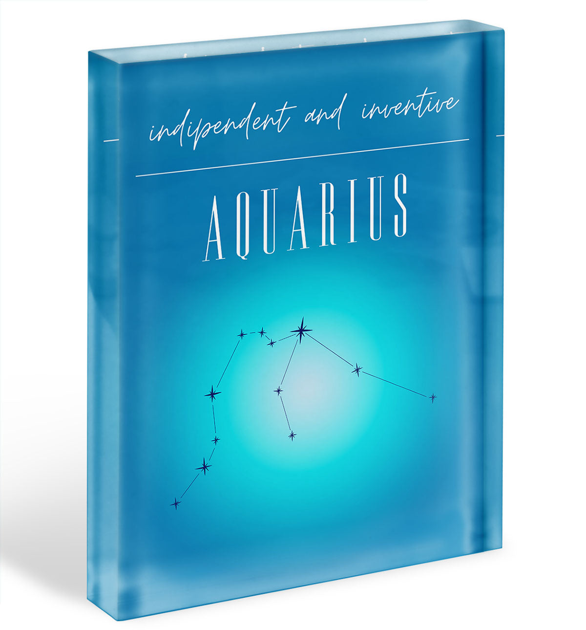 Aquarius Zodiac Vision Poster Acrylic Block - Canvas Art Rocks - 1