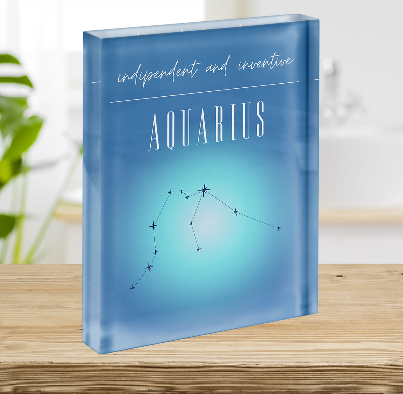 Aquarius Zodiac Vision Poster Acrylic Block - Canvas Art Rocks - 2
