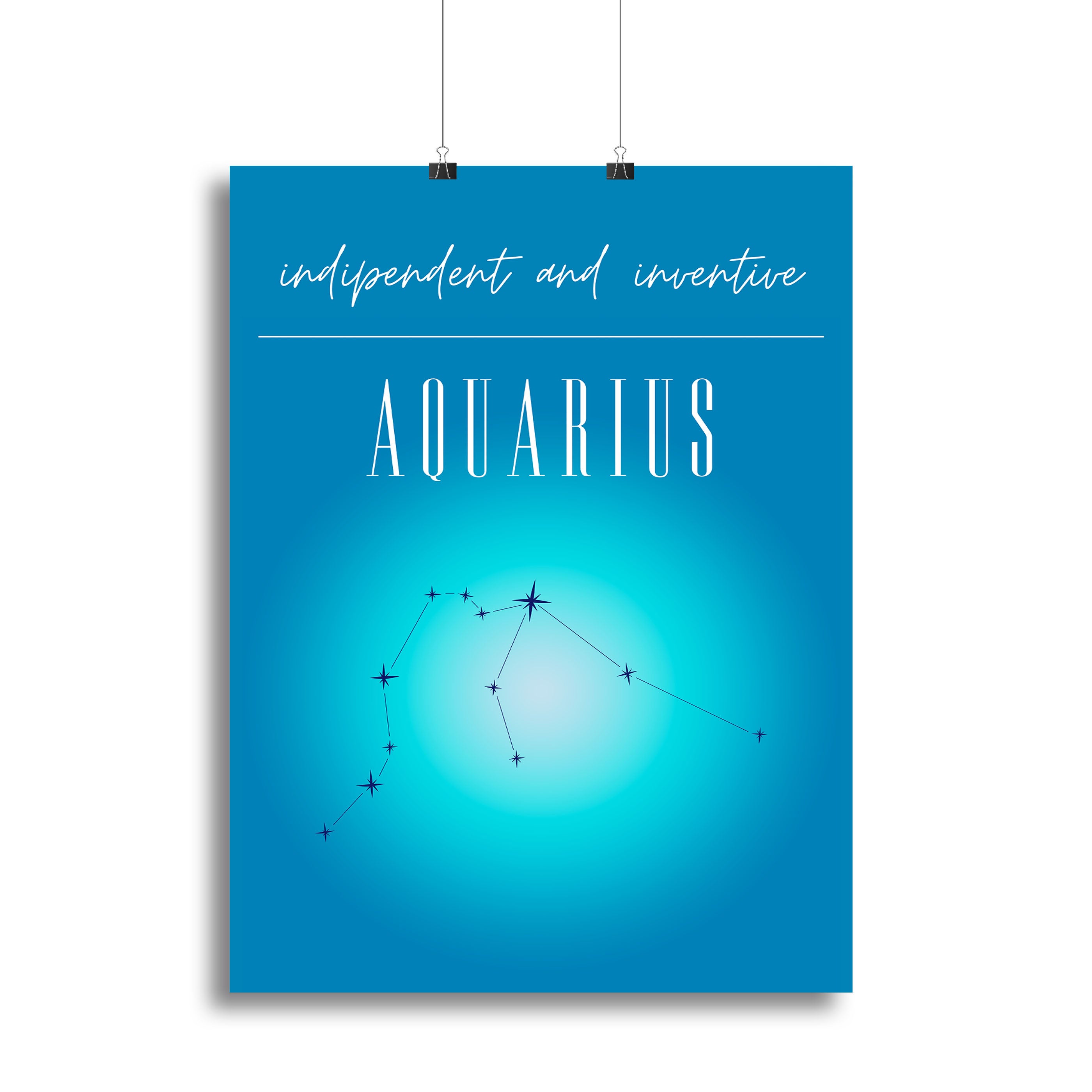 Aquarius Zodiac Vision Poster Canvas Print or Poster - Canvas Art Rocks - 2