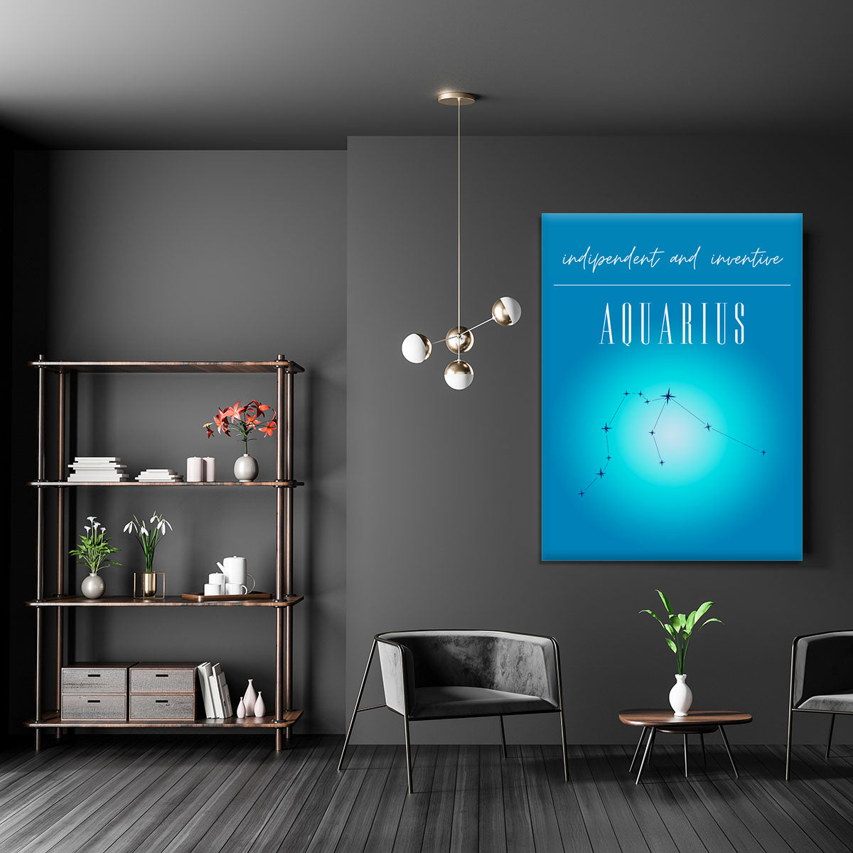 Aquarius Zodiac Vision Poster Canvas Print or Poster - Canvas Art Rocks - 5