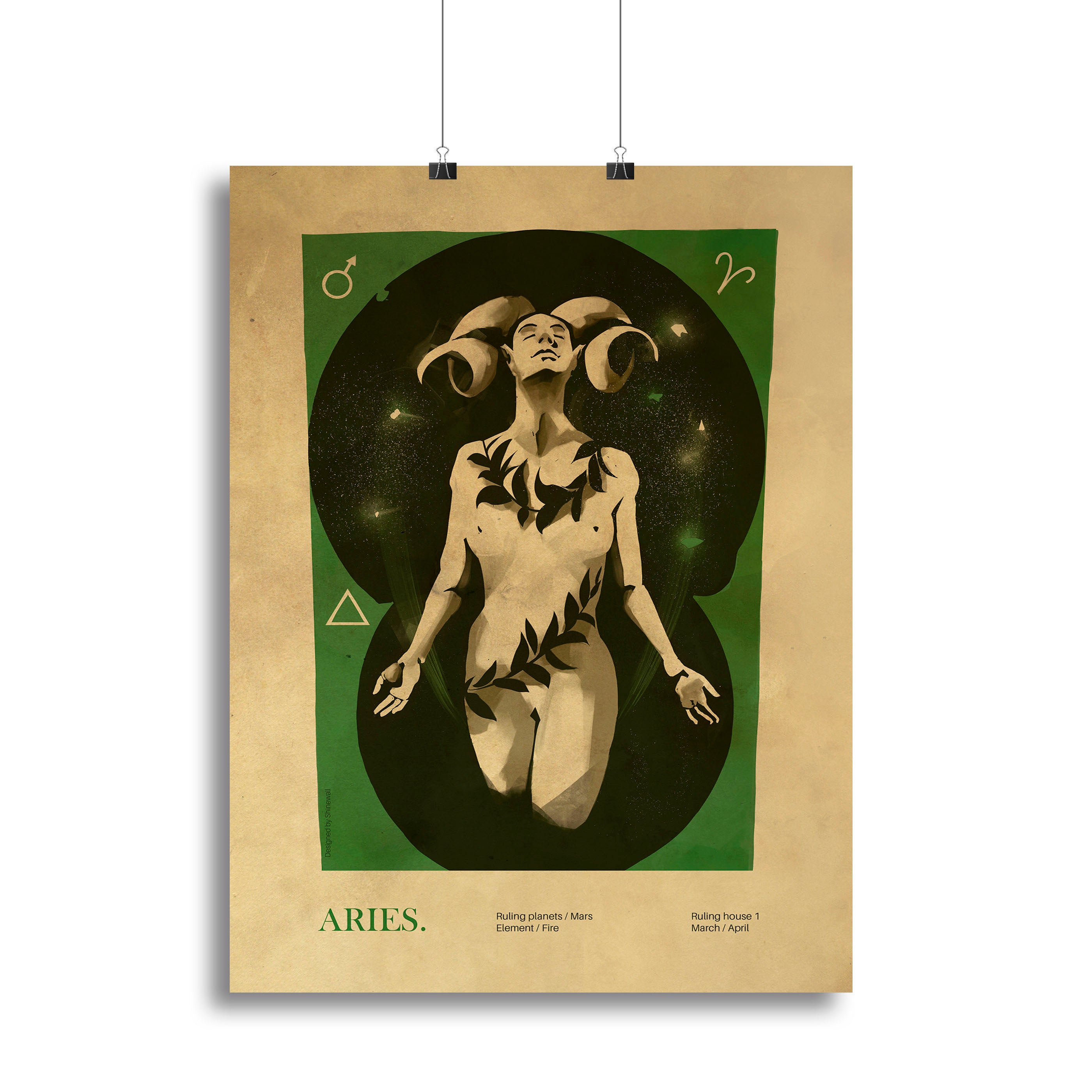 Aries Celestial Passion Print Canvas Print or Poster - Canvas Art Rocks - 2