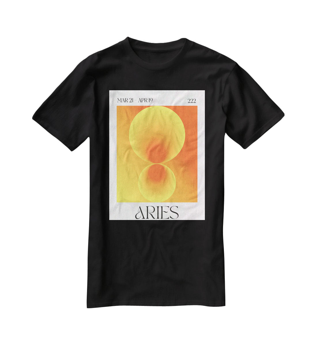 Aries Zodiac Fire Print T-Shirt - Canvas Art Rocks - 1