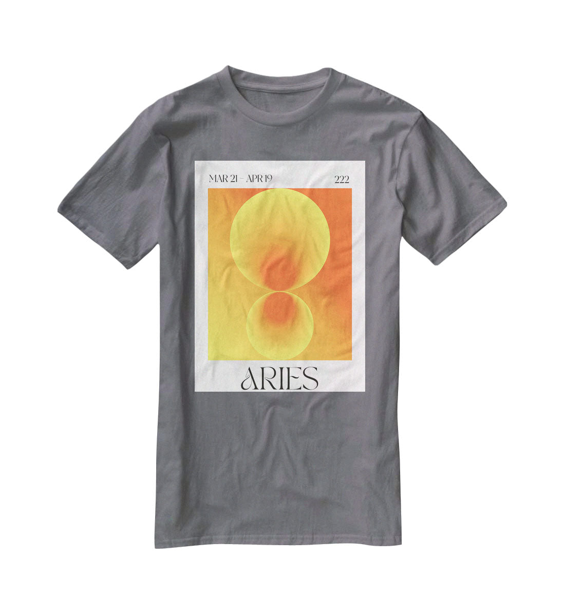 Aries Zodiac Fire Print T-Shirt - Canvas Art Rocks - 3
