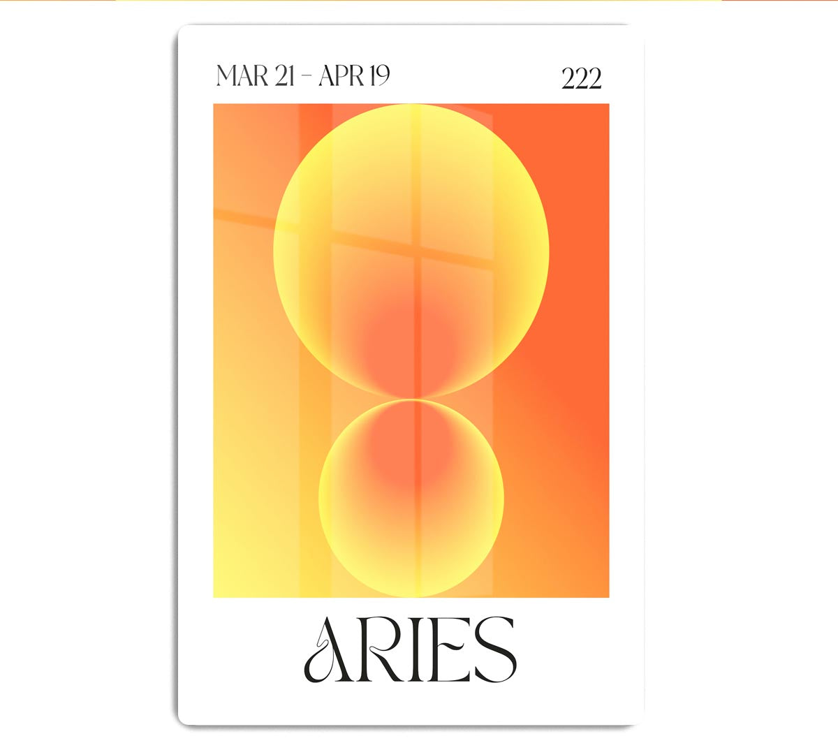 Aries Zodiac Fire Print Acrylic Block - Canvas Art Rocks - 1