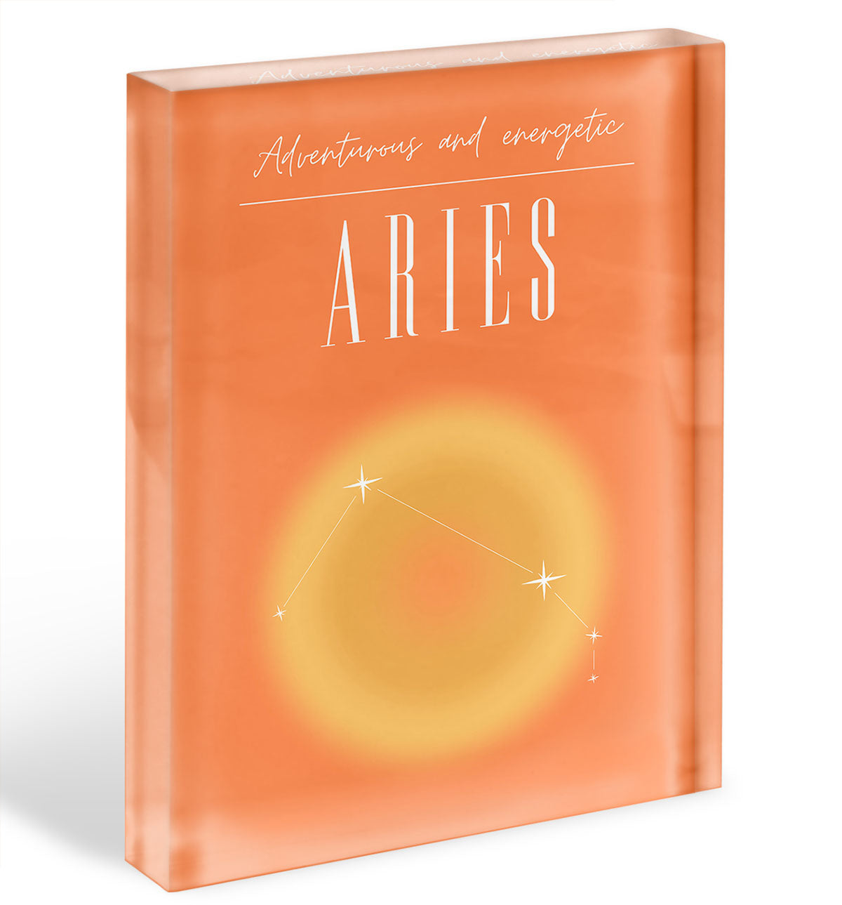 Aries Zodiac Passion Print Acrylic Block - Canvas Art Rocks - 1