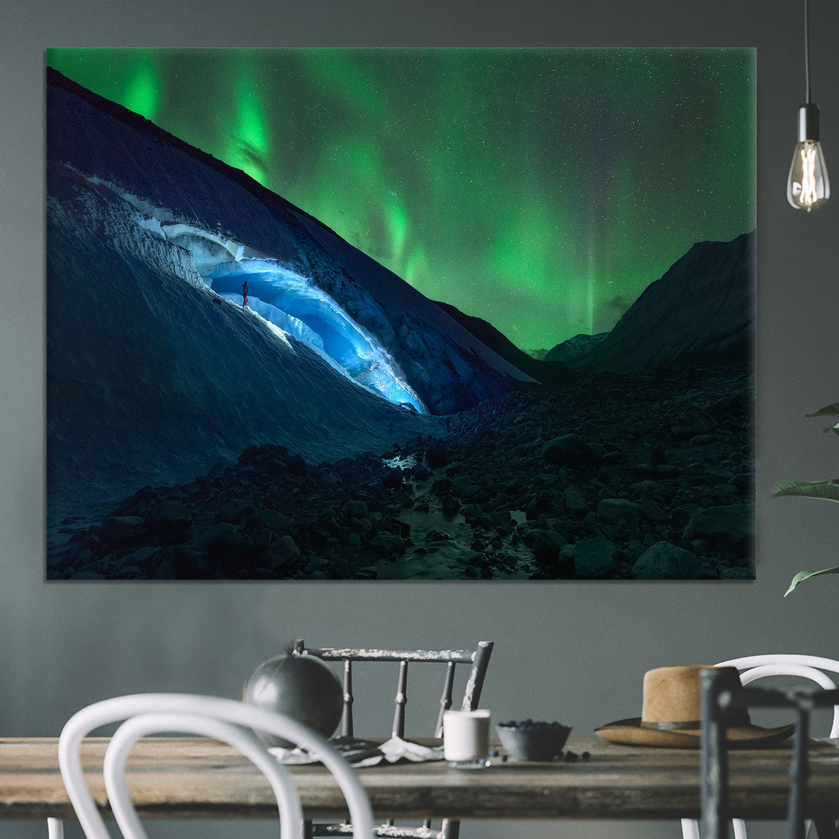 Athabasca Ice Burning Canvas Print or Poster - Canvas Art Rocks - 3
