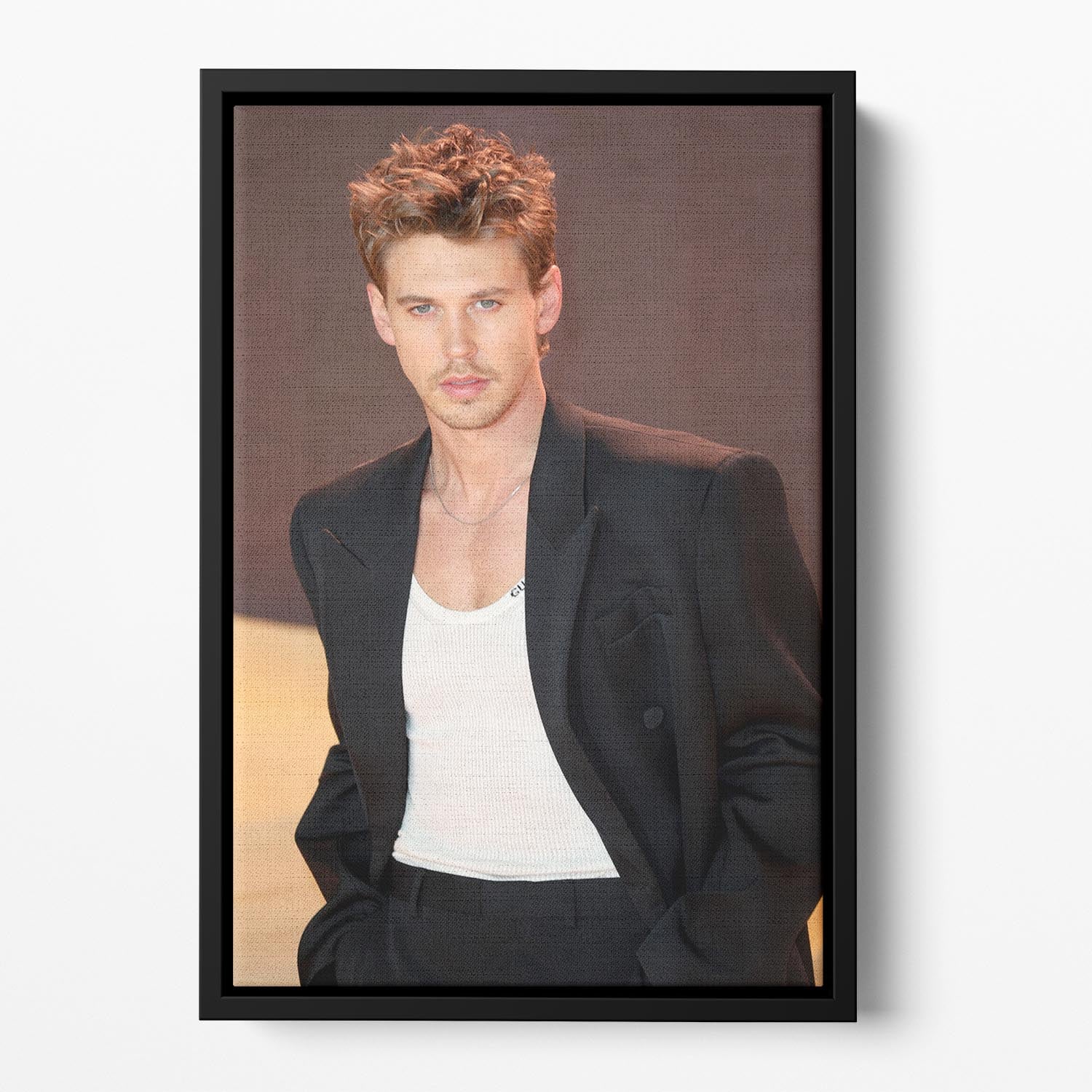 Austin Butler at the premiere of Dune part two Floating Framed Canvas - Canvas Art Rocks - 2