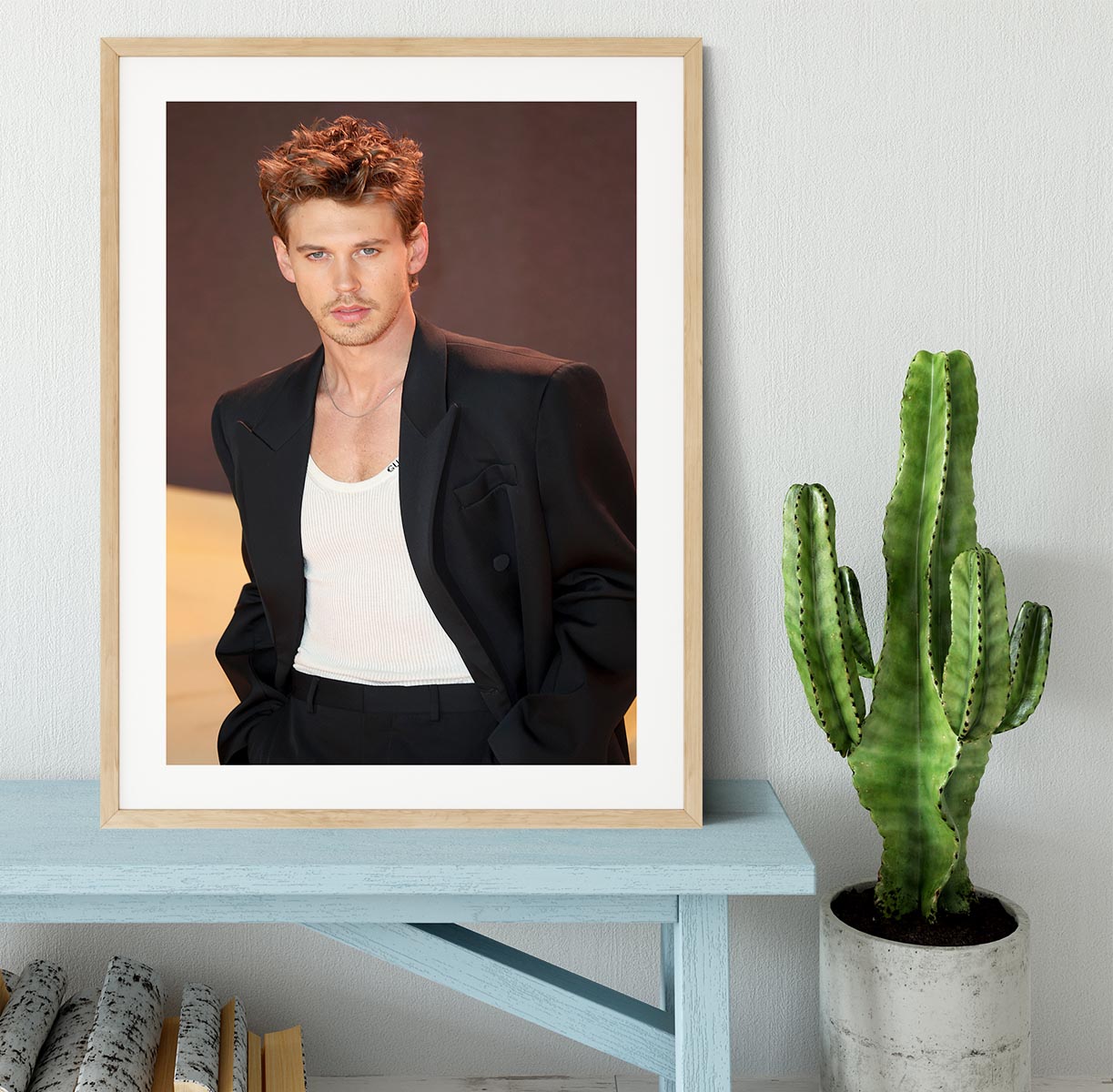 Austin Butler at the premiere of Dune part two Framed Print - Canvas Art Rocks - 3