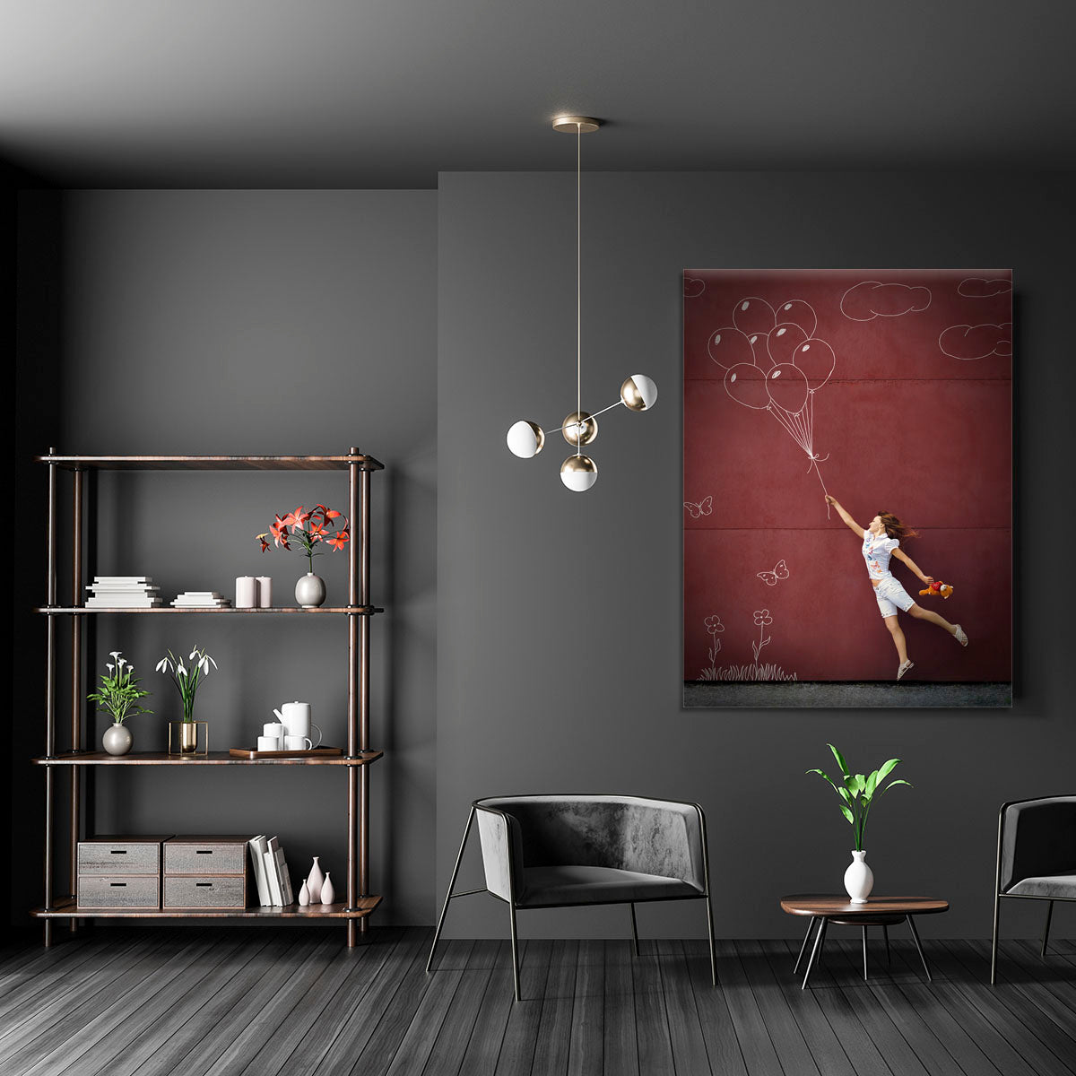 Balloon Girl in real life Canvas Print or Poster - 1x - 5