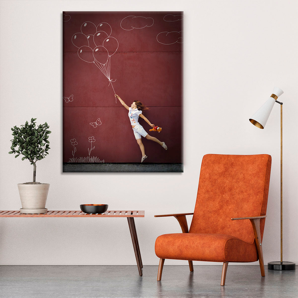 Balloon Girl in real life Canvas Print or Poster - 1x - 6