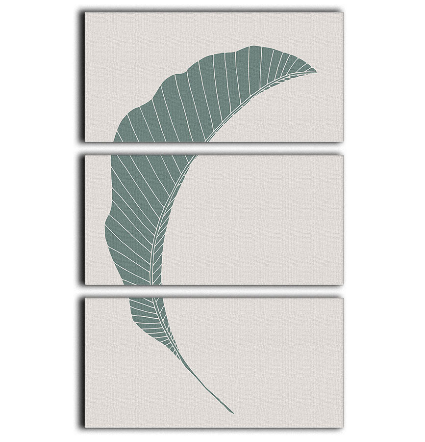 Banana Leaf Green 3 Split Panel Canvas Print - 1x - 1
