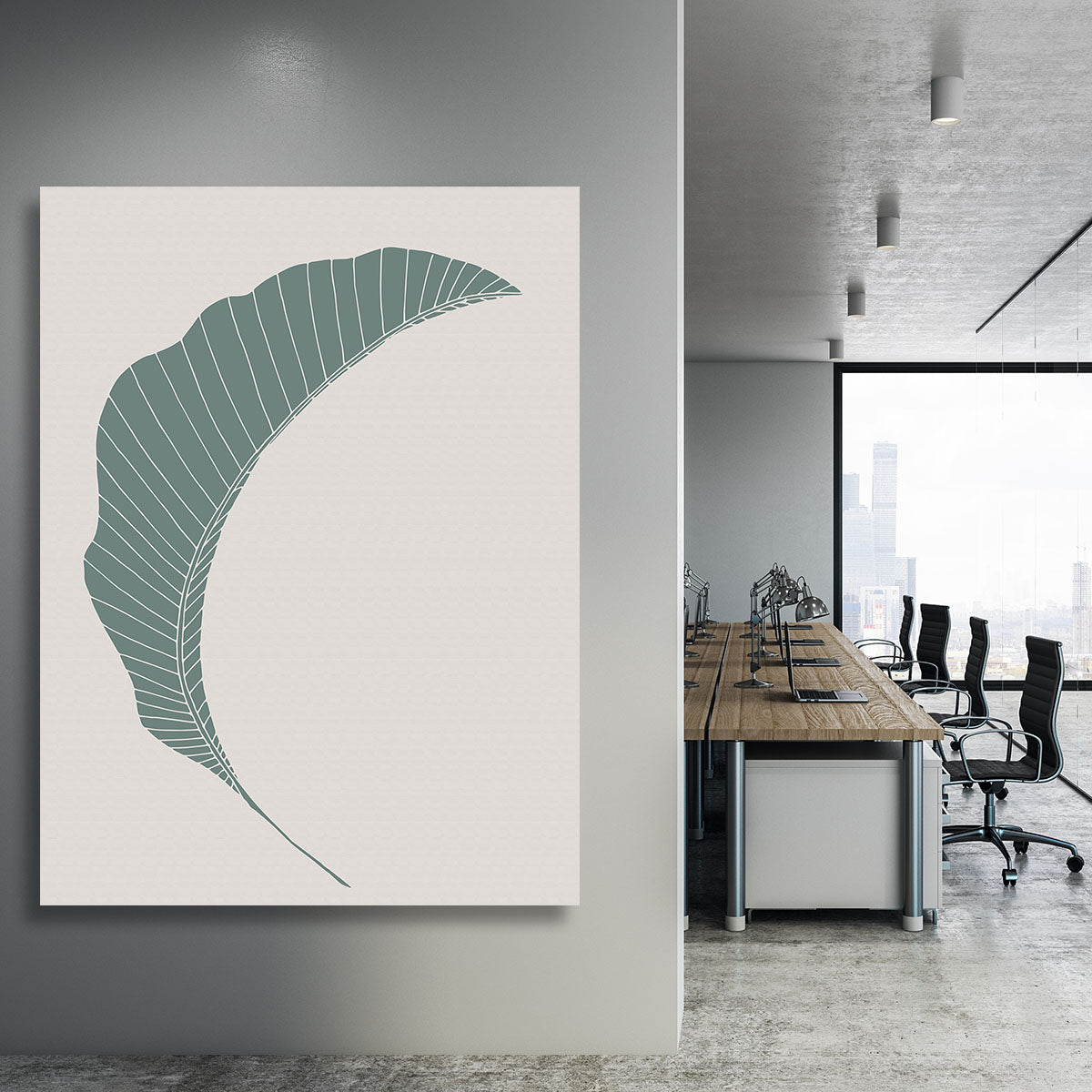 Banana Leaf Green Canvas Print or Poster - 1x - 3