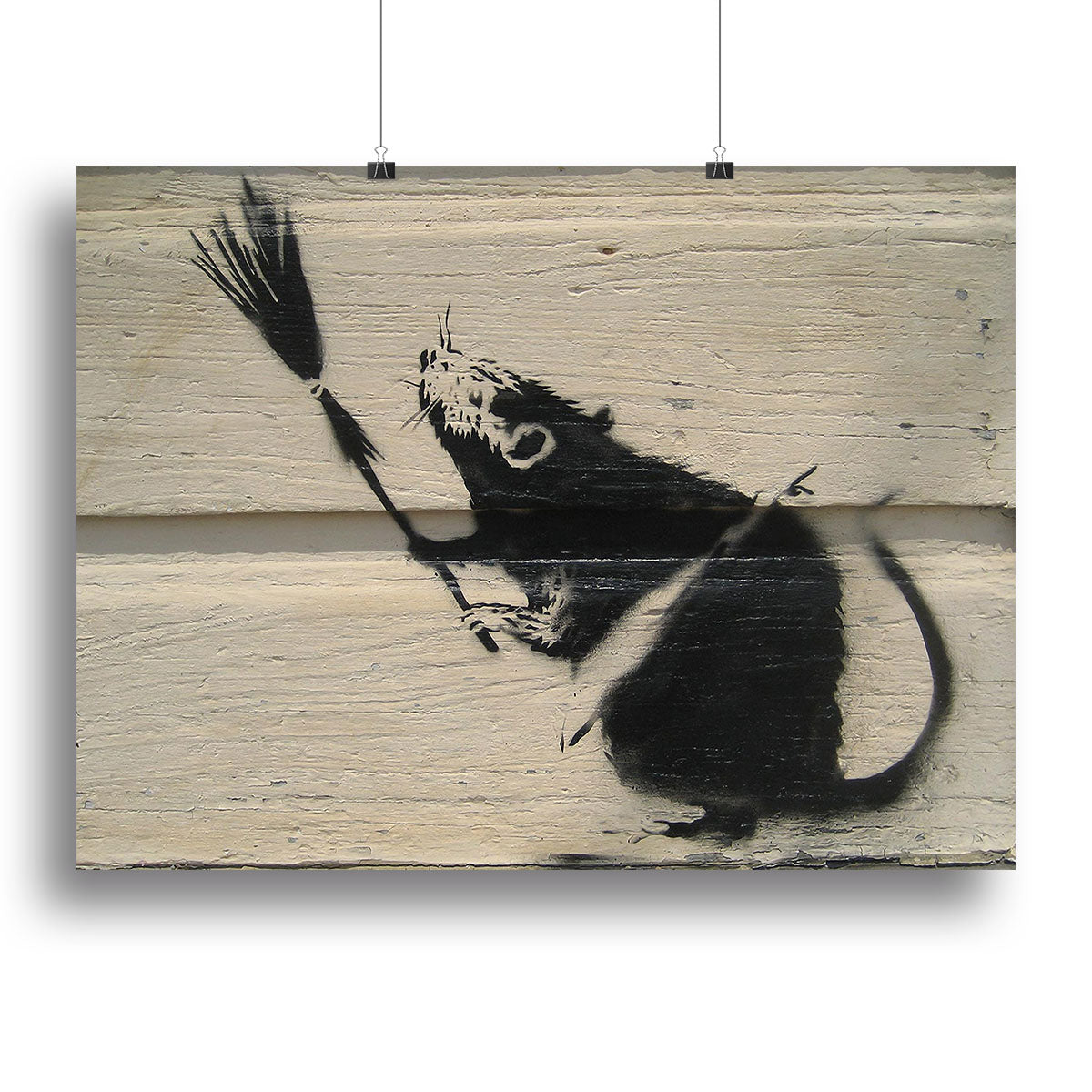 Banksy Broom Rat Poster - Unframed