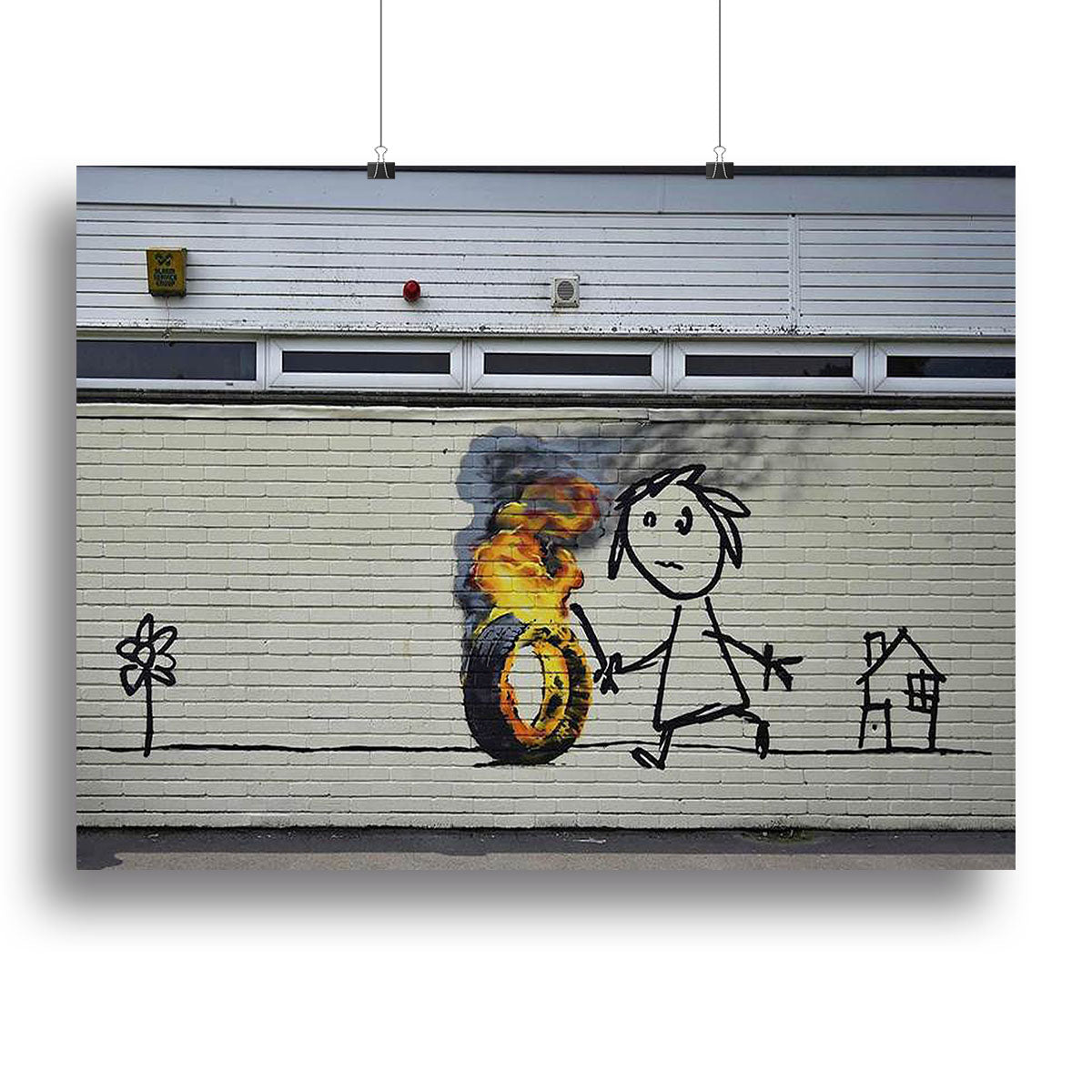 Banksy Burning Tyre Poster - Unframed