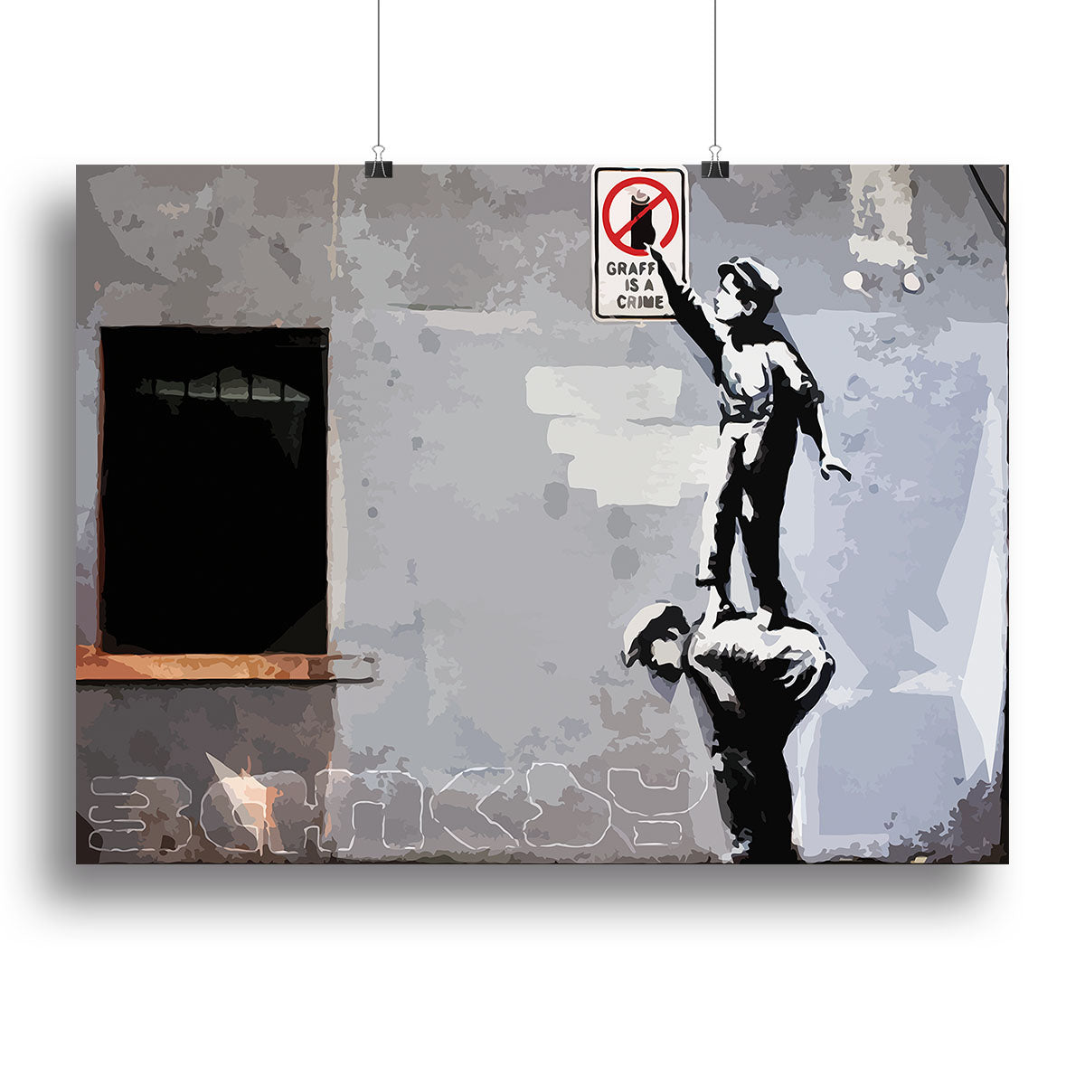 Banksy Graffiti is a Crime New York Poster - Unframed