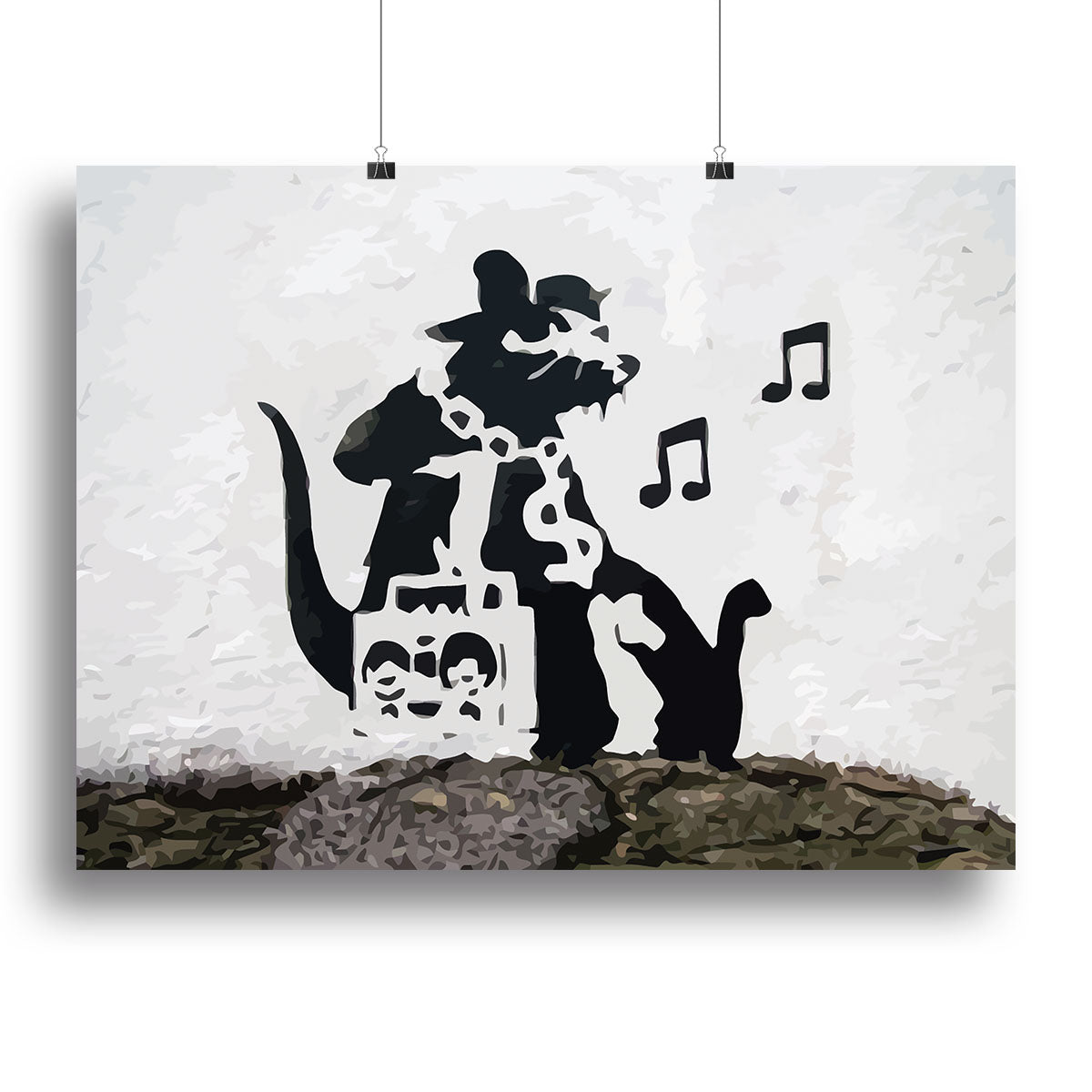 Banksy Music Rat Poster - Unframed