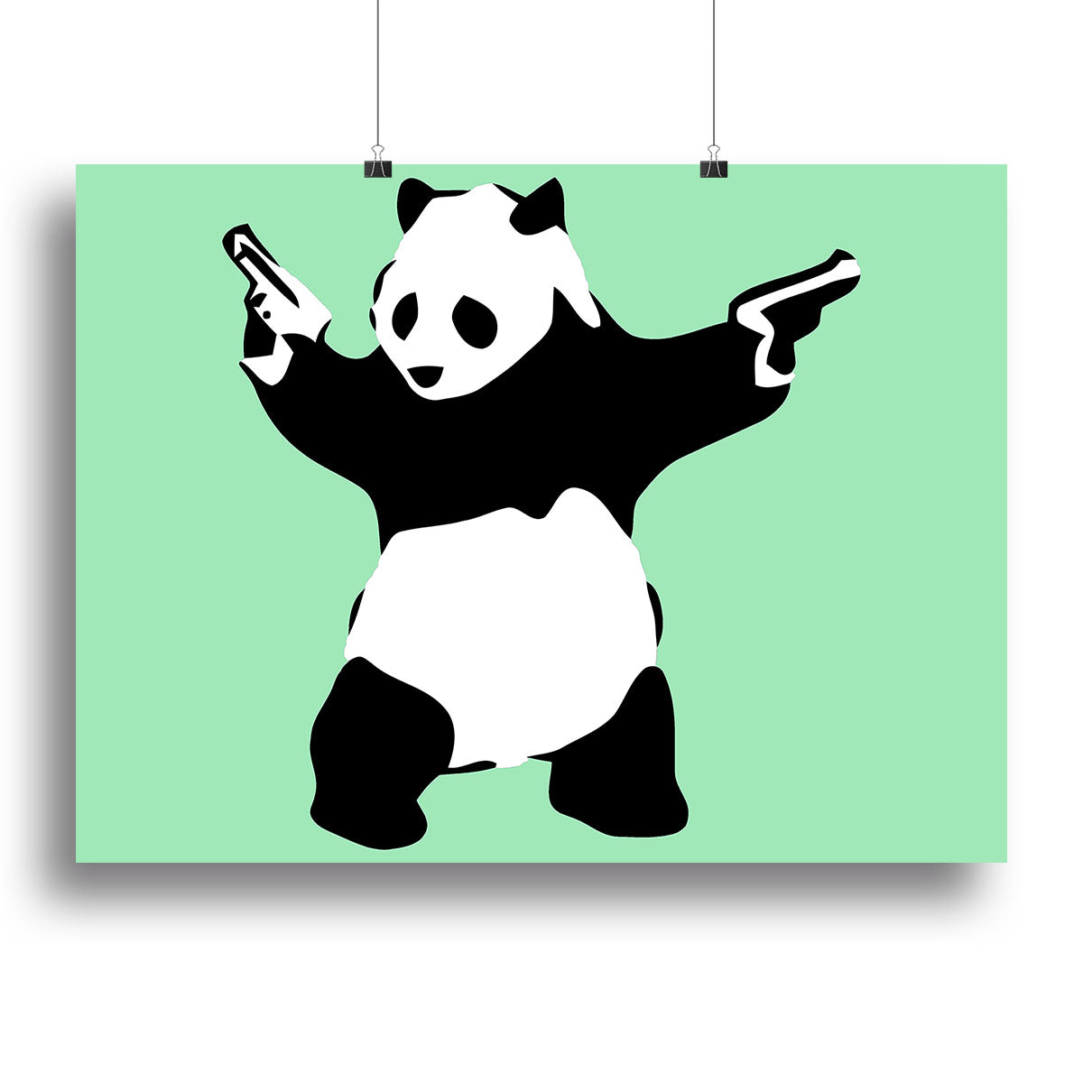 Banksy Panda Green Poster - Unframed