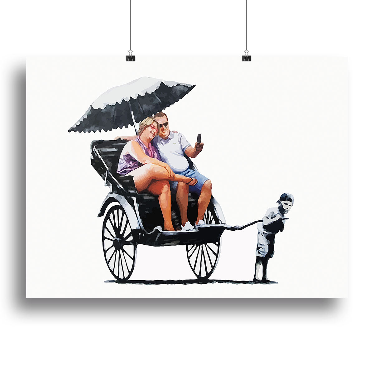 Banksy Rickshaw Kid Poster - Unframed