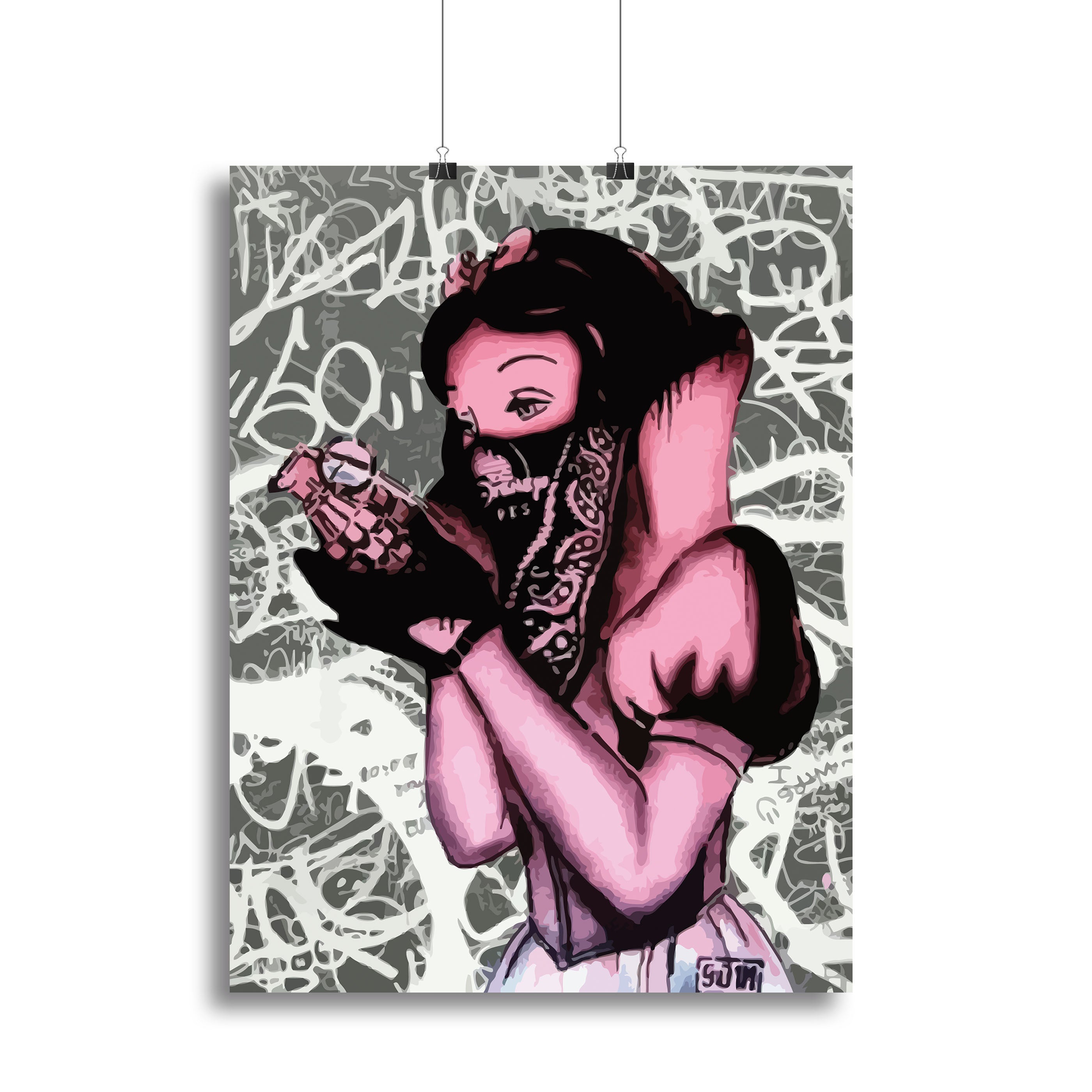 Banksy Snow White Grenade Poster - Unframed