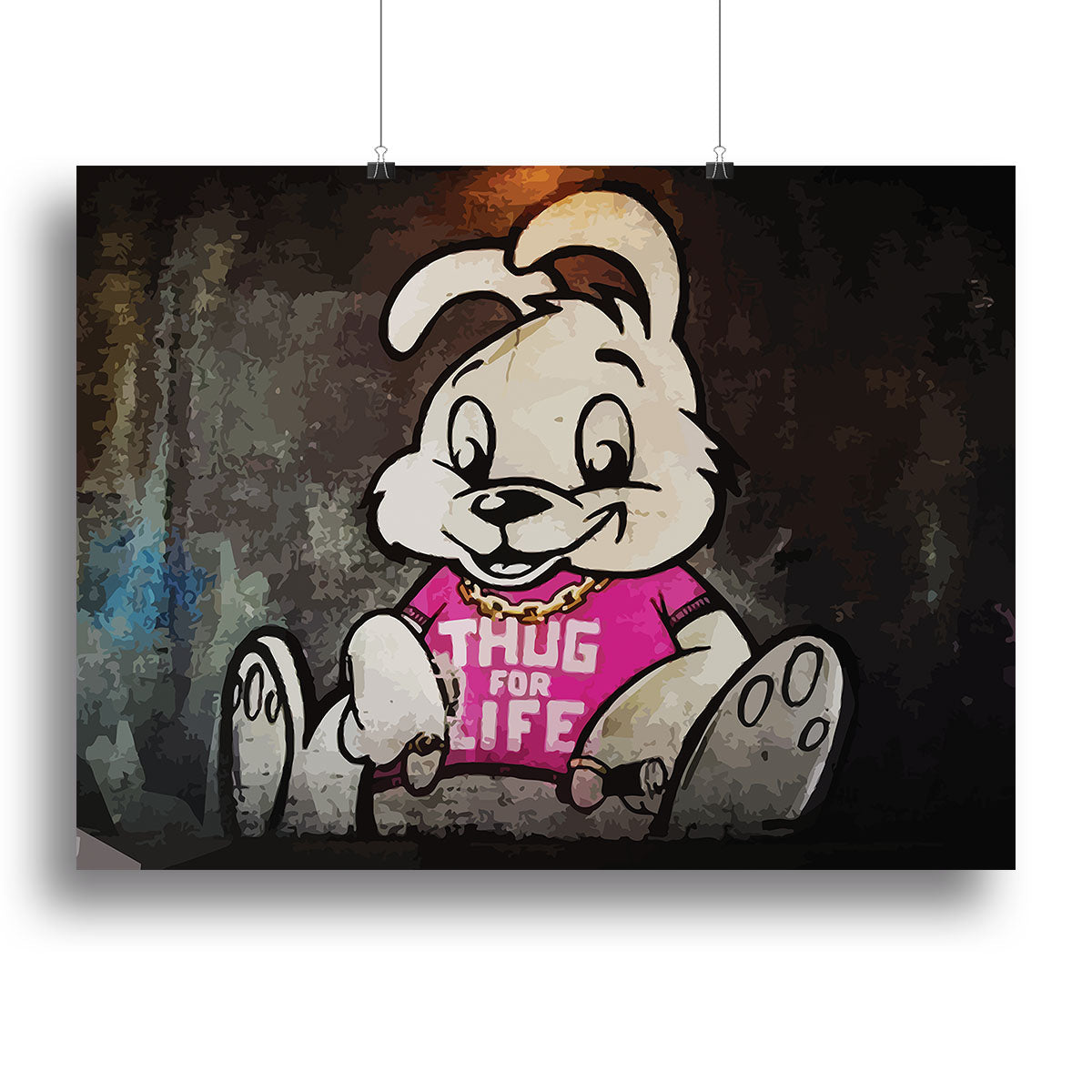 Banksy Thug For Life Bunny Poster - Unframed