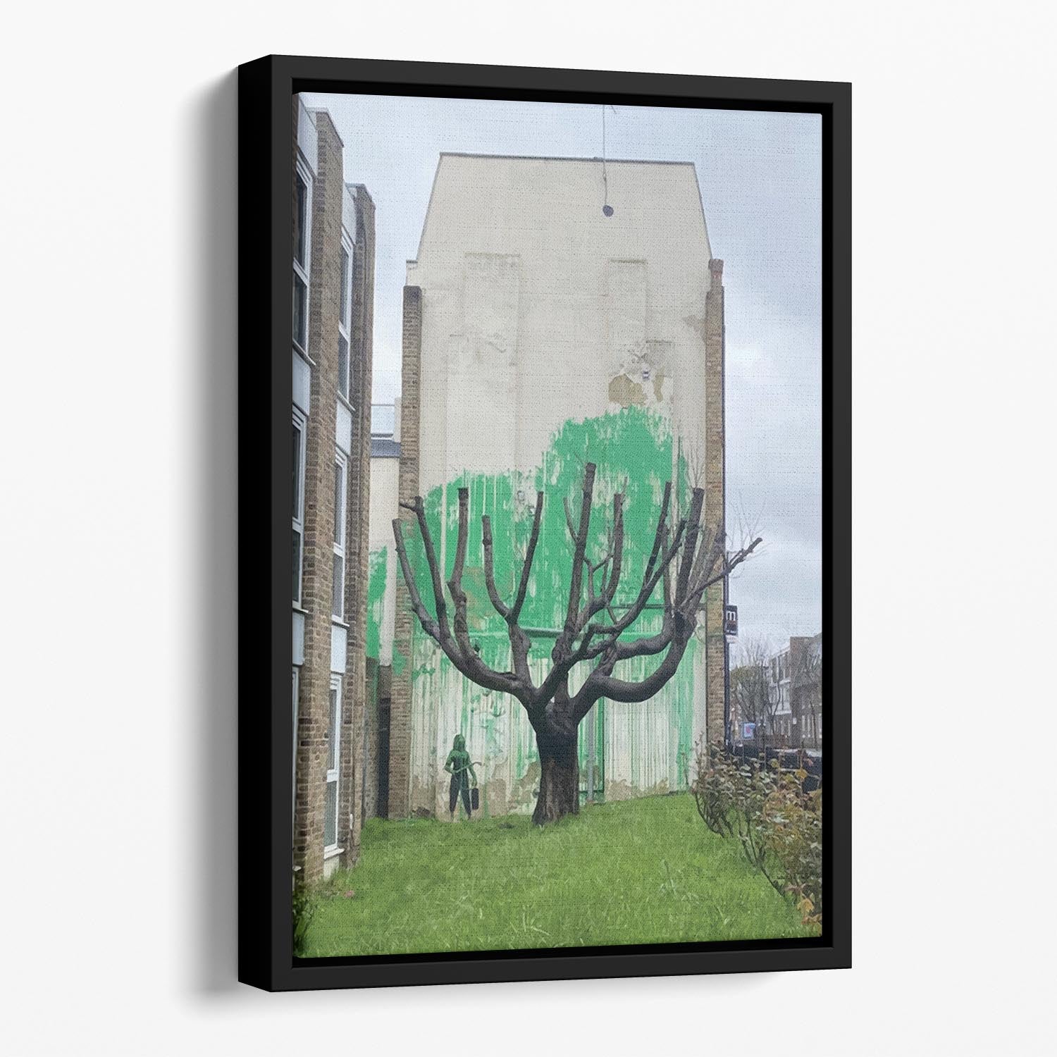 Banksy Tree Finsbury Park Floating Framed Canvas - Canvas Art Rocks - 1