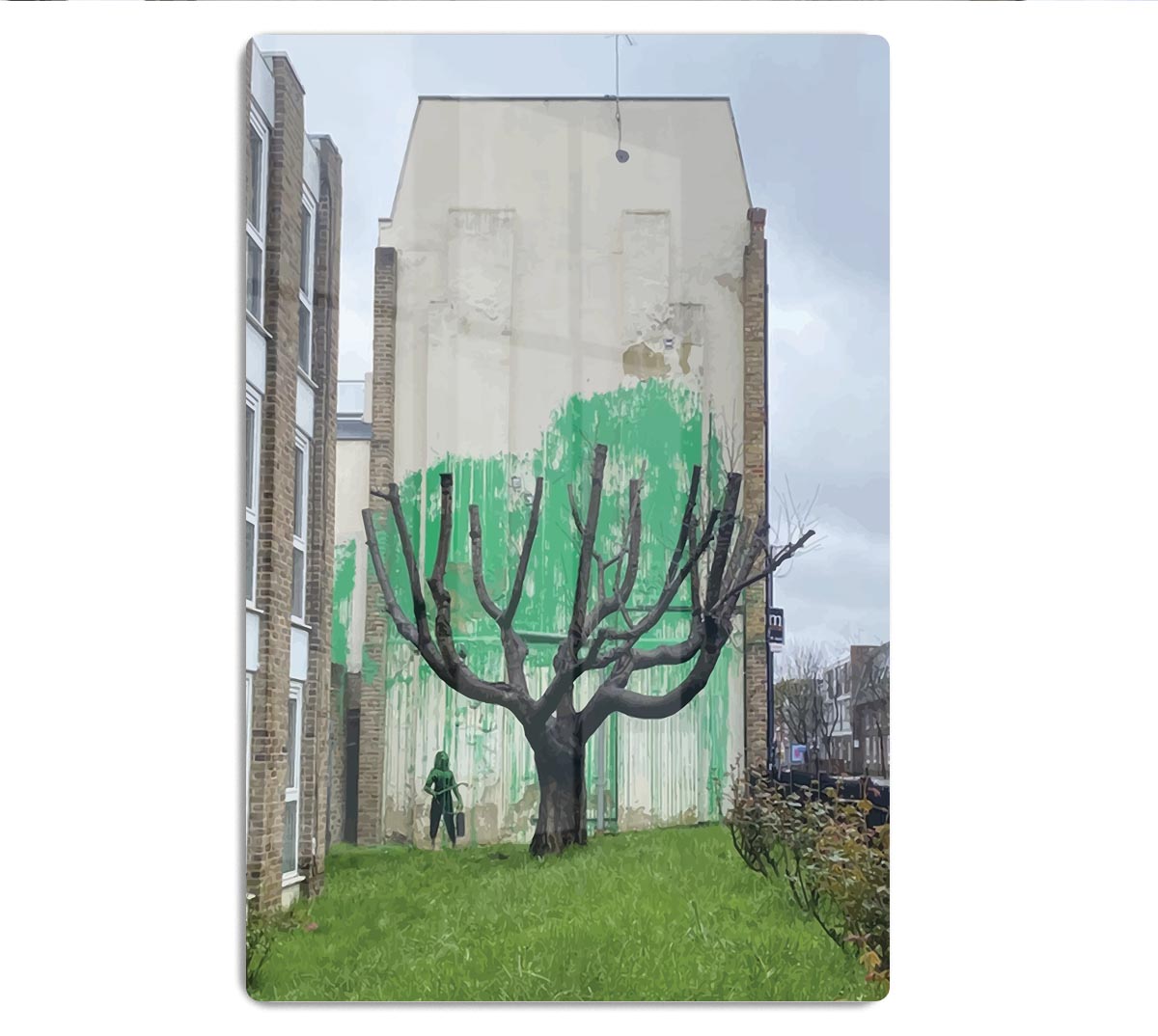 Banksy Tree Finsbury Park Acrylic Block - Canvas Art Rocks - 1