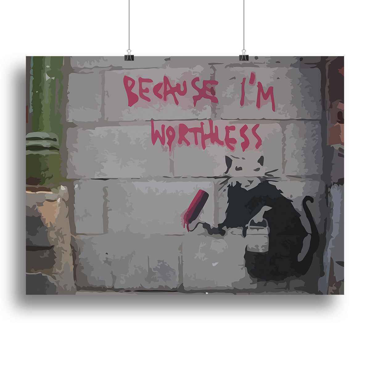 Banksy Worthless Rat Poster - Unframed