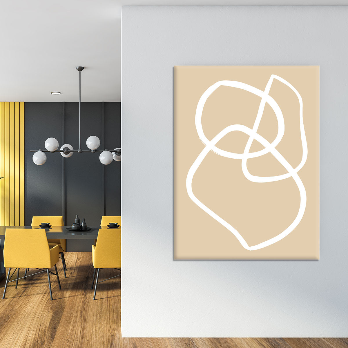 Beige Lines 03 Canvas Print or Poster - 1x - 4