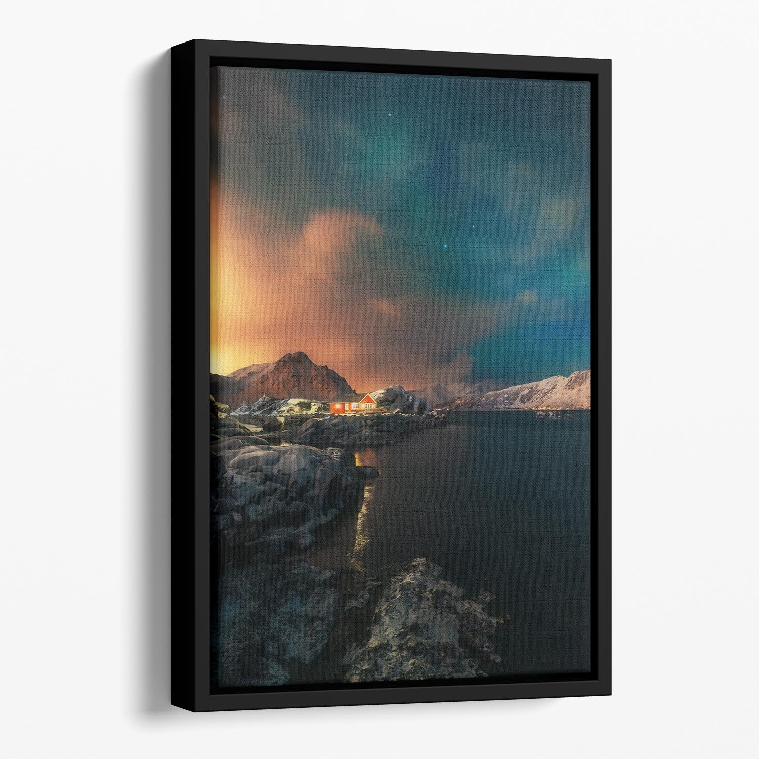 Between two worlds Floating Framed Canvas - Canvas Art Rocks - 1