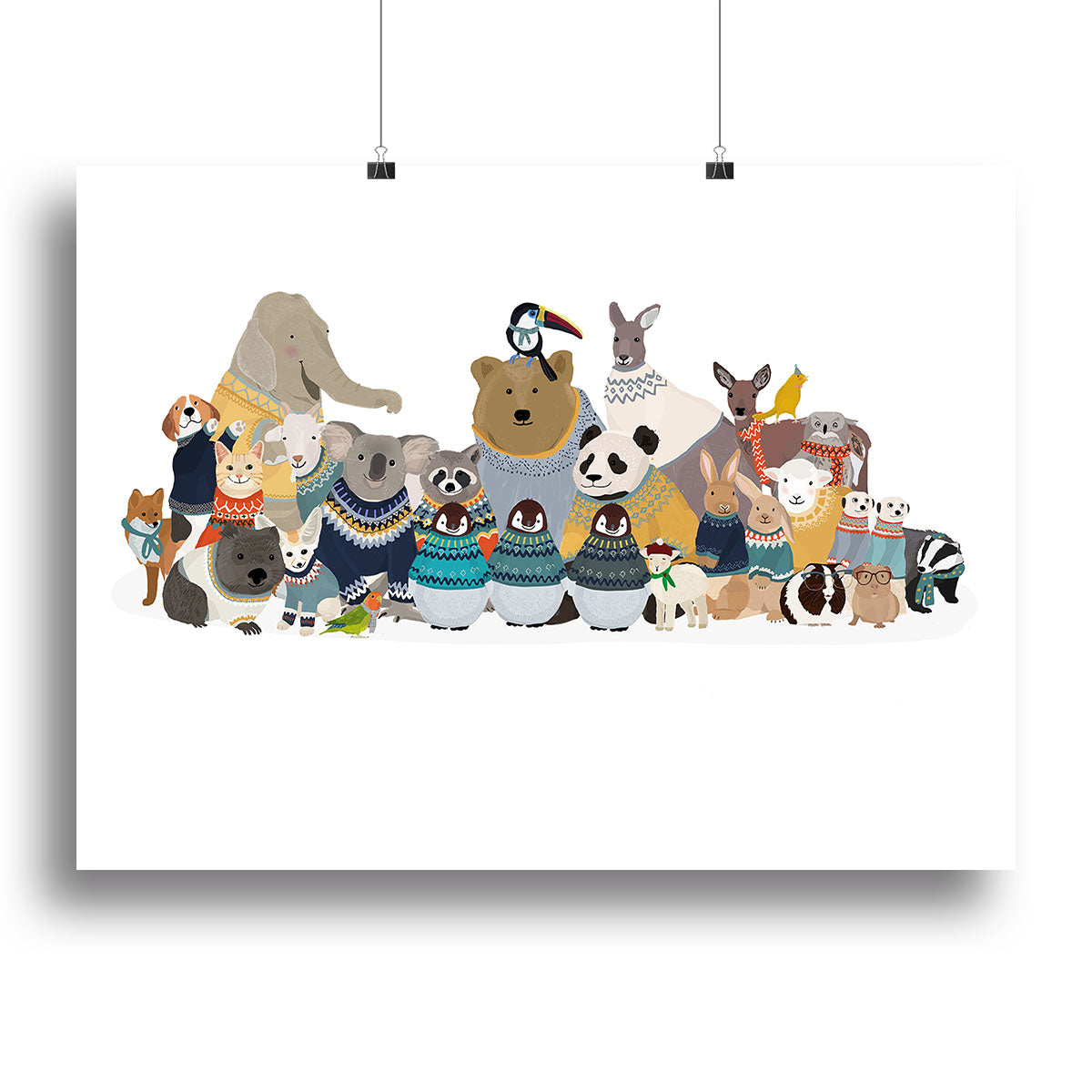 Big Group of Friends In Jumpers Canvas Print or Poster - 1x - 2