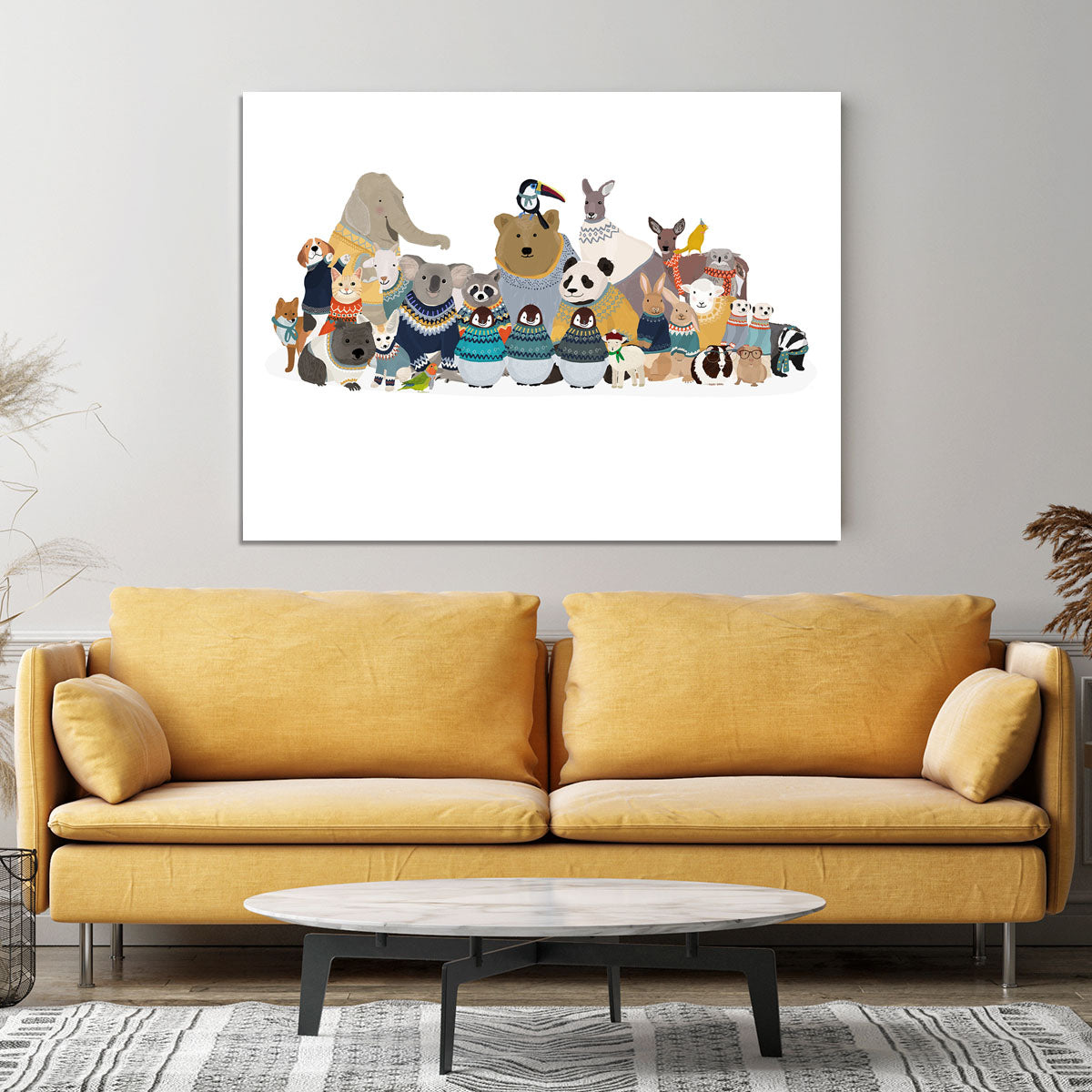 Big Group of Friends In Jumpers Canvas Print or Poster - 1x - 4