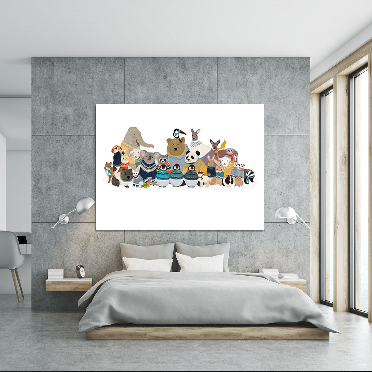 Big Group of Friends In Jumpers Canvas Print or Poster - 1x - 5