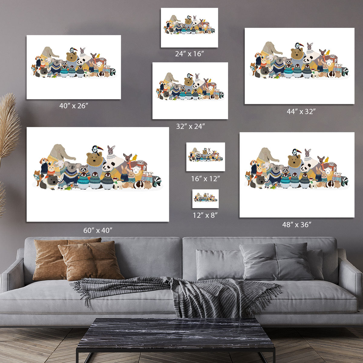 Big Group of Friends In Jumpers Canvas Print or Poster - 1x - 7