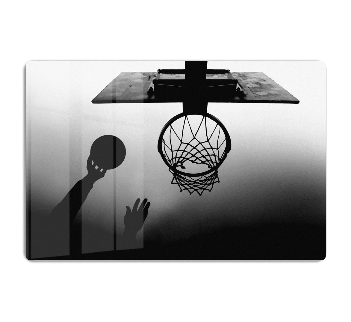 Black And White Basketball Hoop Acrylic Block - 1x - 1