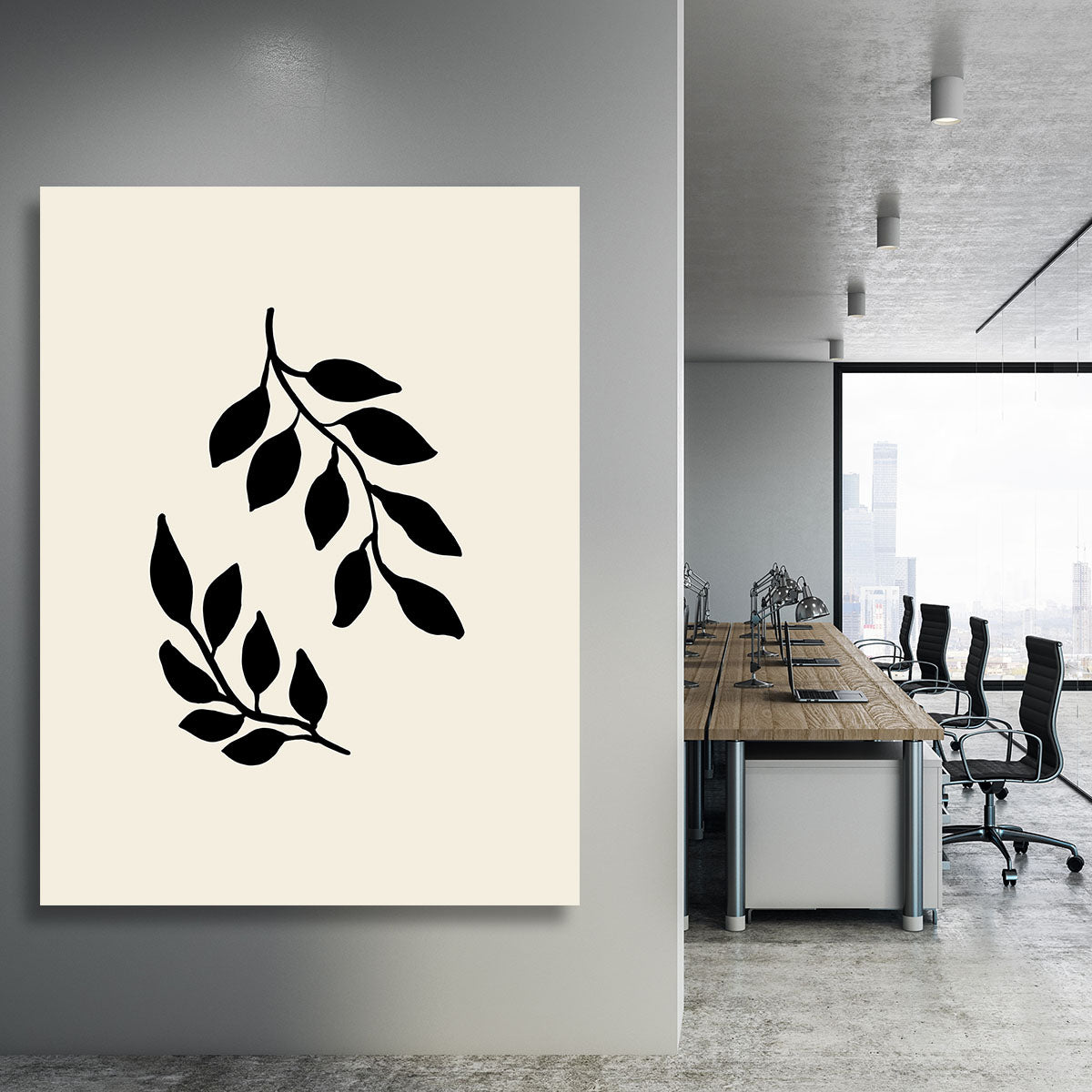 Black Twigs Canvas Print or Poster - 1x - 3