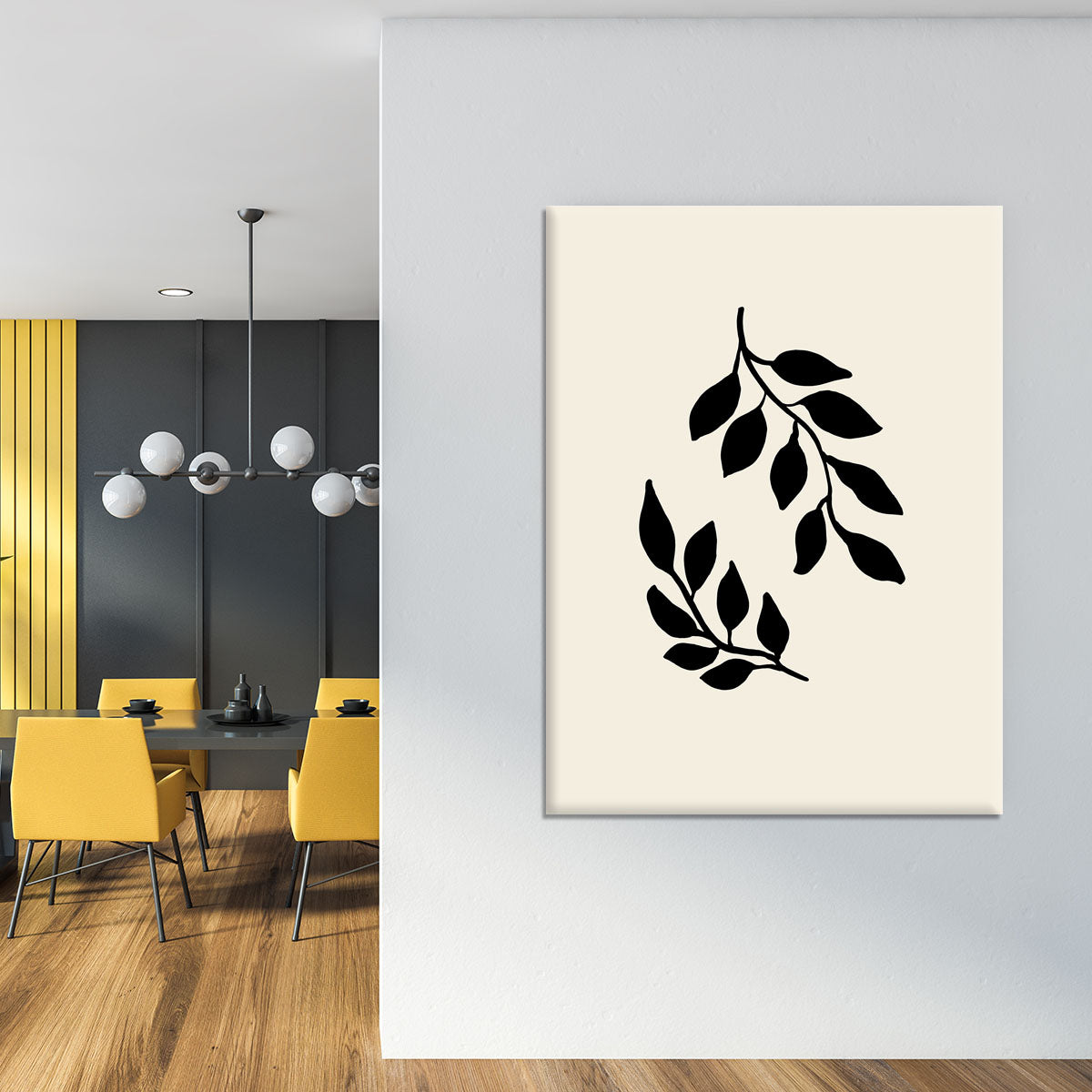 Black Twigs Canvas Print or Poster - 1x - 4